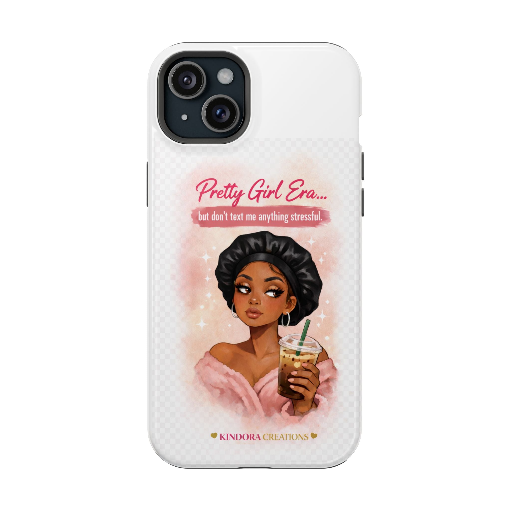 Phone Case — "Pretty Girl Era" Magnetic Impact-Resistant Case (Coffee & Bonnet Design)