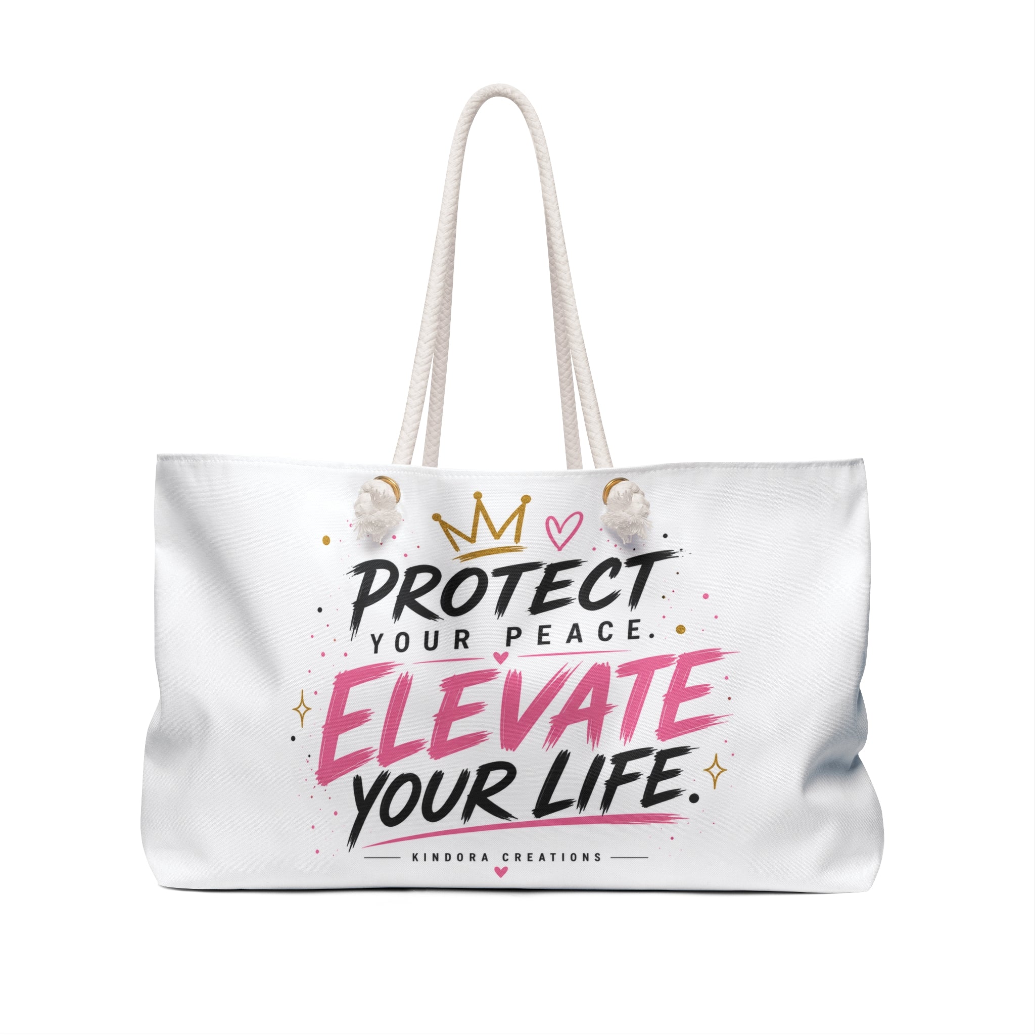 Protect Your Peace Elevate Your Life Tote Bag – Inspirational Everyday Bag for Women