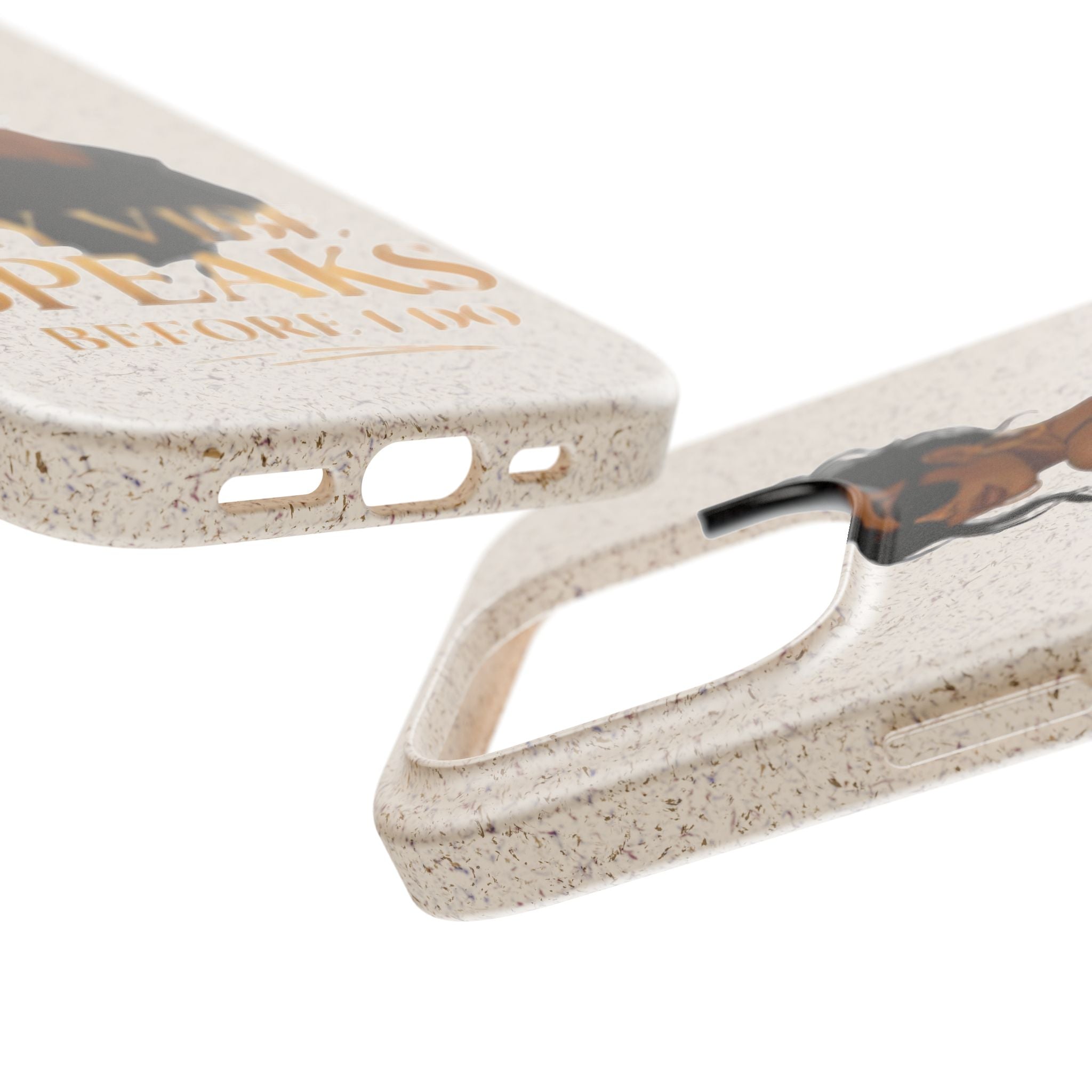 Biodegradable Phone Case — 'My Vibe Speaks Before I Do' Stylish Eco-Friendly Phone Cover