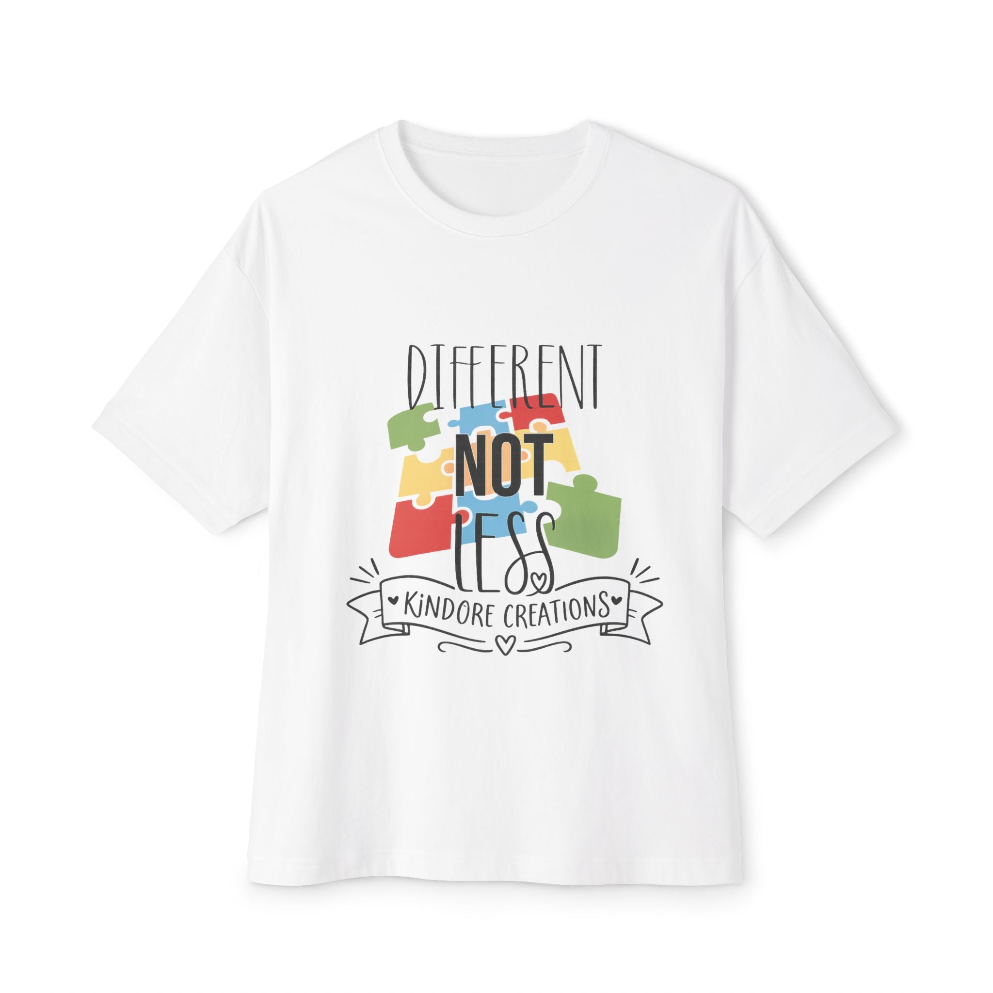 Autism Awareness Tee — “Different Not Less” Puzzle Heart Shirt