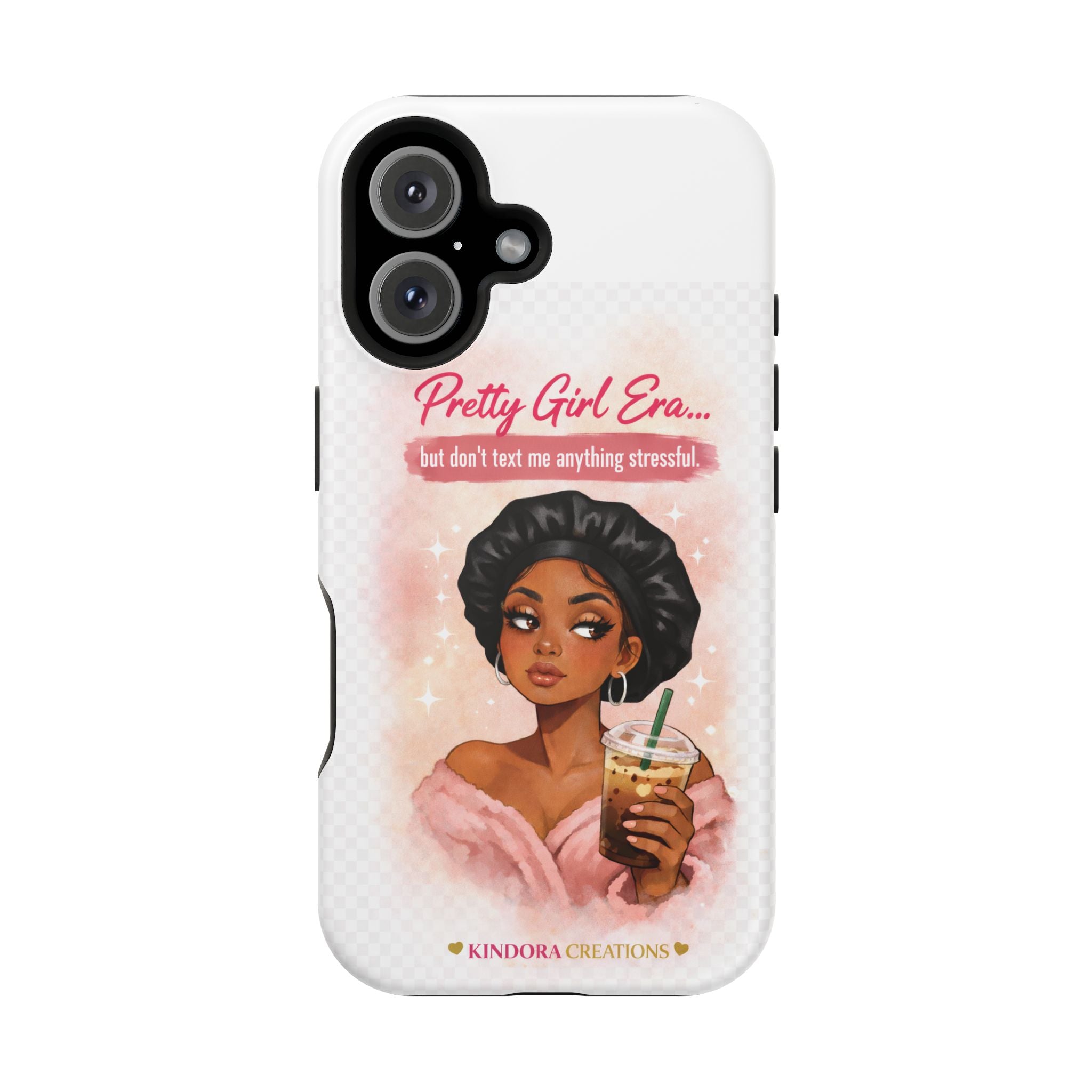 Phone Case — "Pretty Girl Era" Magnetic Impact-Resistant Case (Coffee & Bonnet Design)