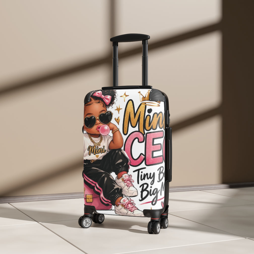 Mini CEO Kids Suitcase – 'Tiny But Big Dreams' Hard-Side Rolling Luggage