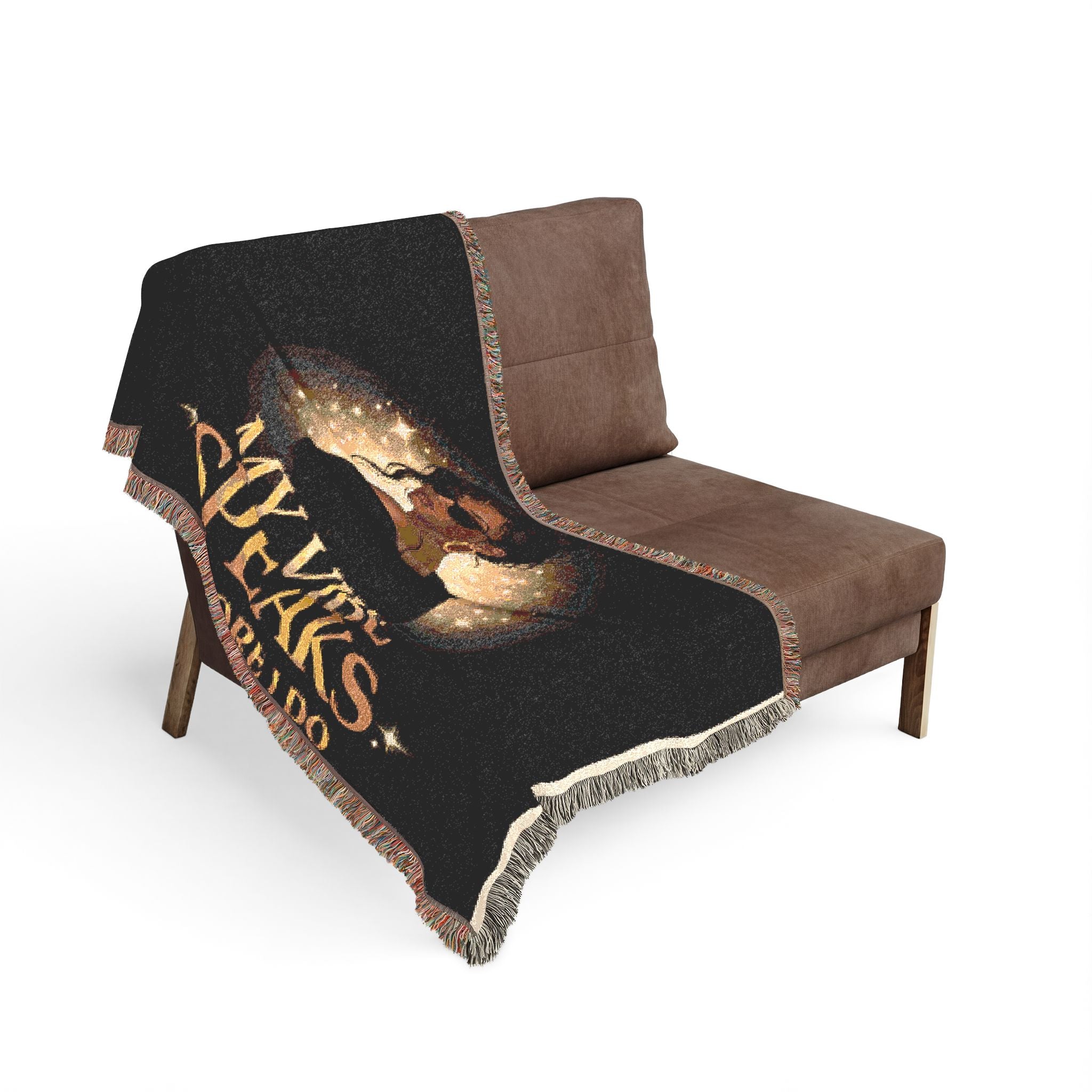 Woven Blanket — "My Vibe Speaks Before I Do" Cozy Throw for Confident Women