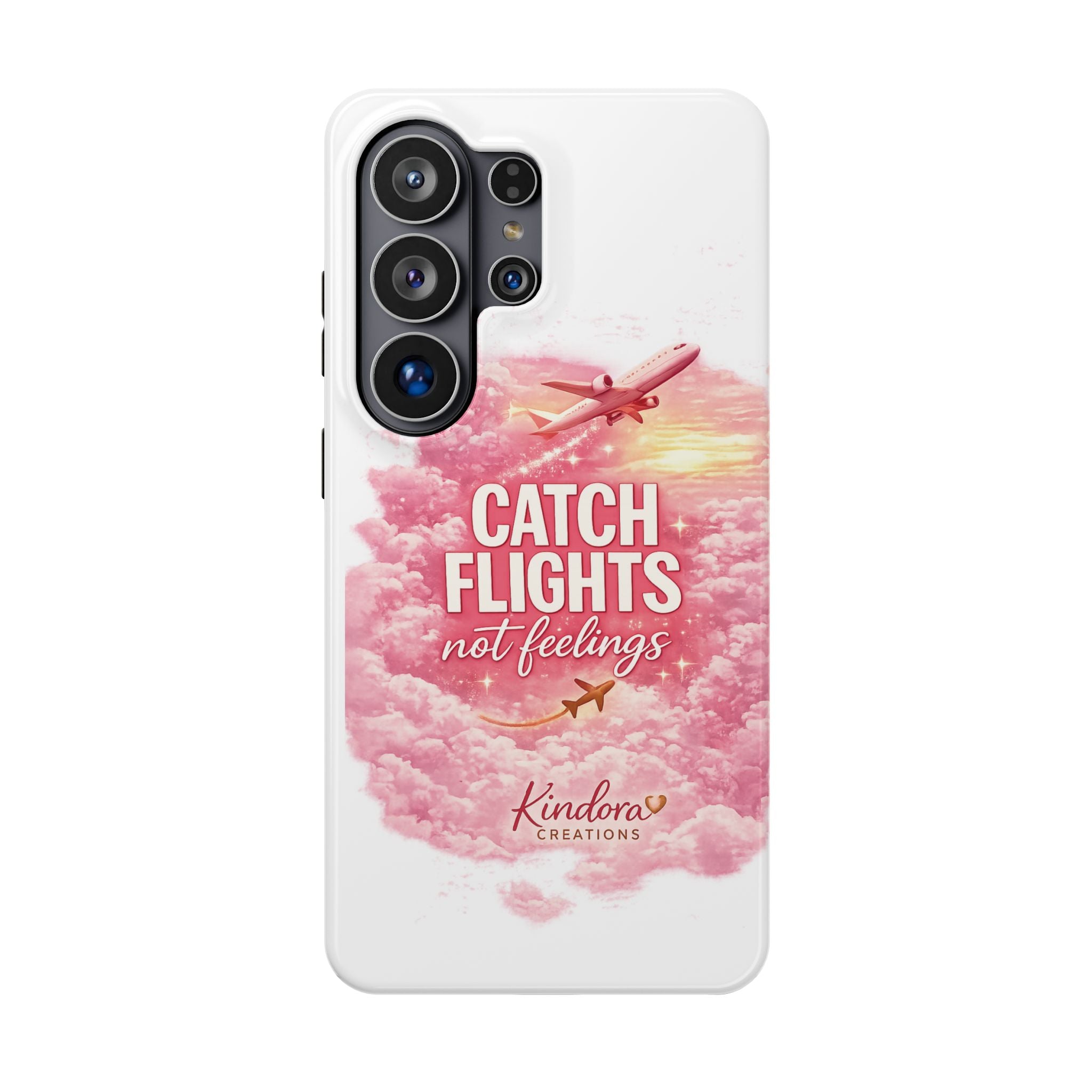 iPhone Case — "Catch Flights Not Feelings" Magnetic Impact-Resistant Travel Phone Case