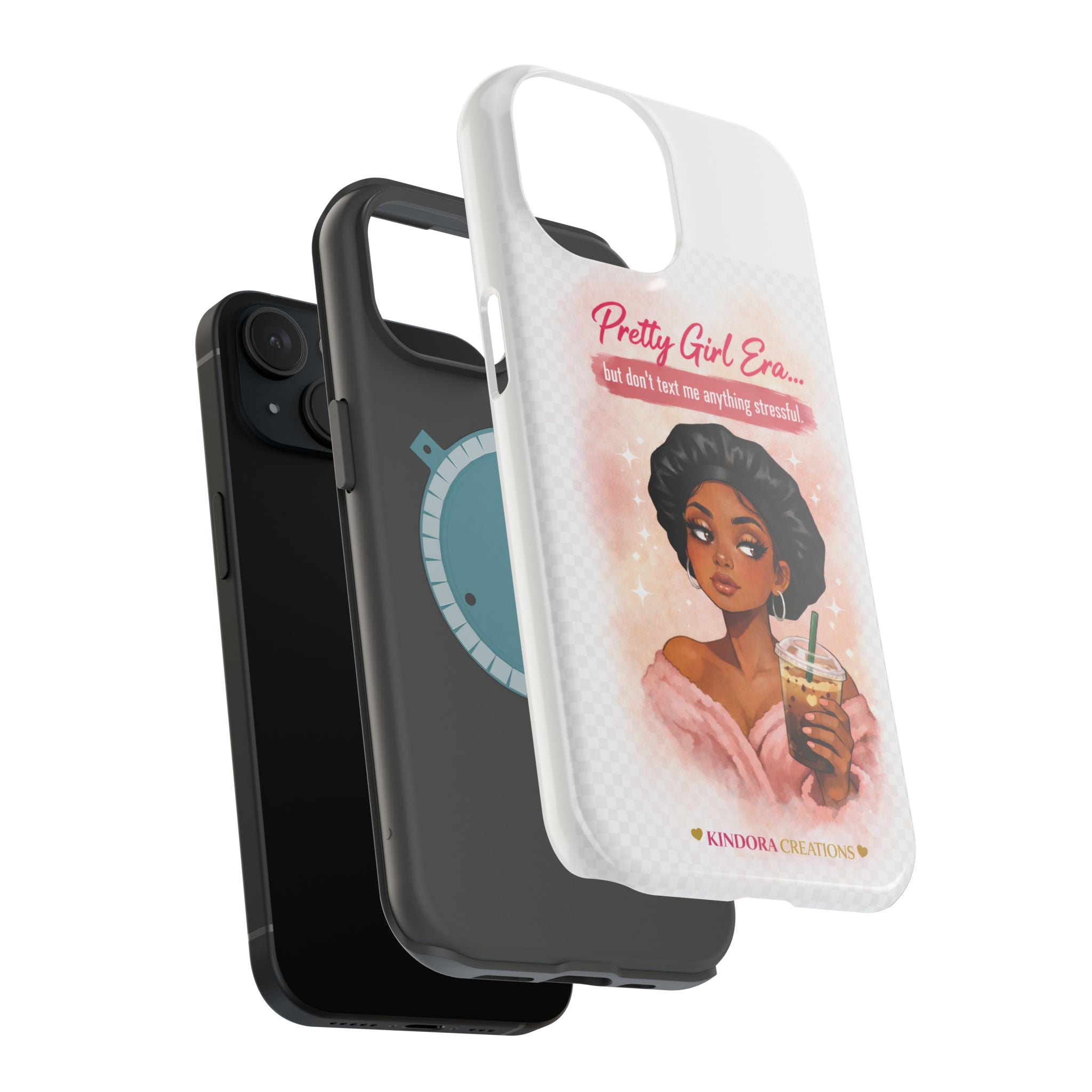Phone Case — "Pretty Girl Era" Magnetic Impact-Resistant Case (Coffee & Bonnet Design)