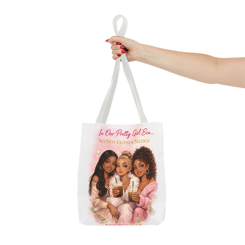Tote Bag — "In Our Pretty Girl Crew: No New Friends Needed" Cute Girlfriend Gift Tote