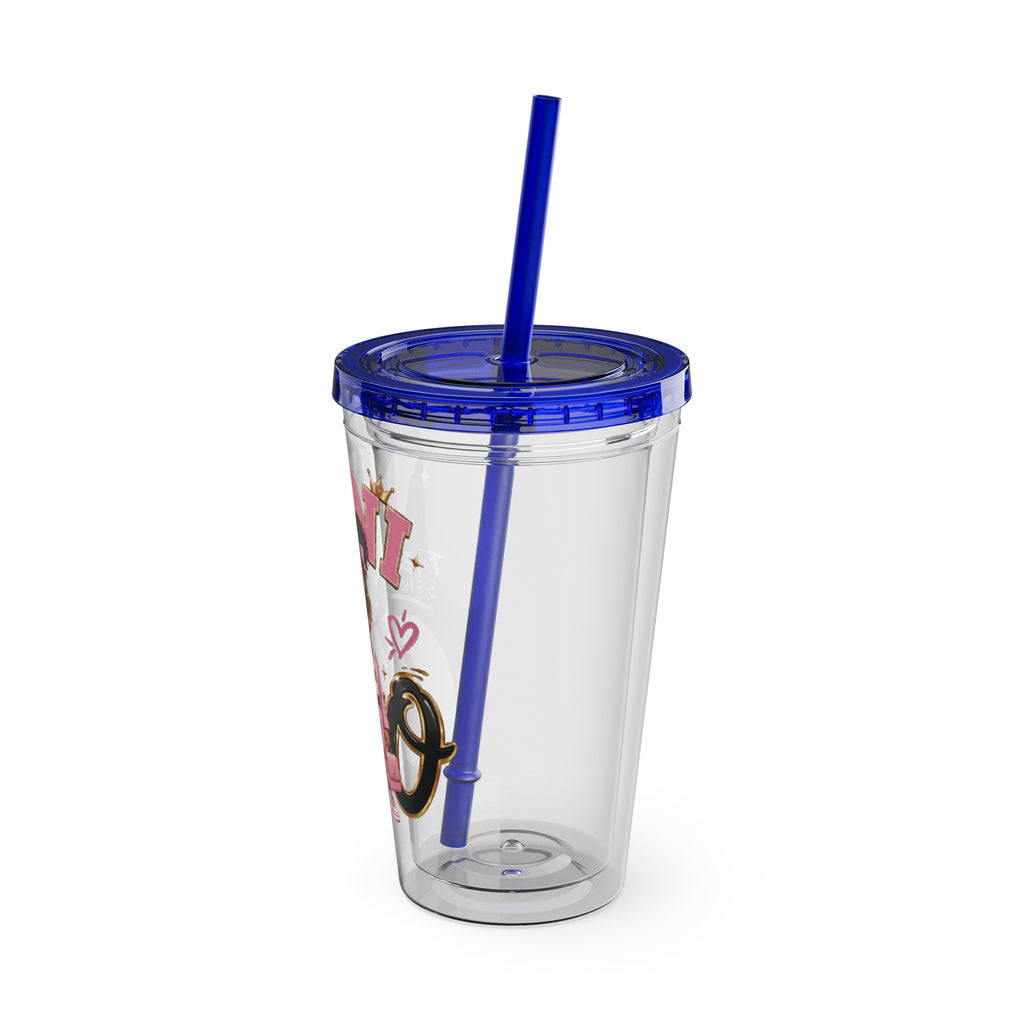 Mini CEO 16oz Tumbler with Straw – Cute Pink Boss Baby Drink Cup