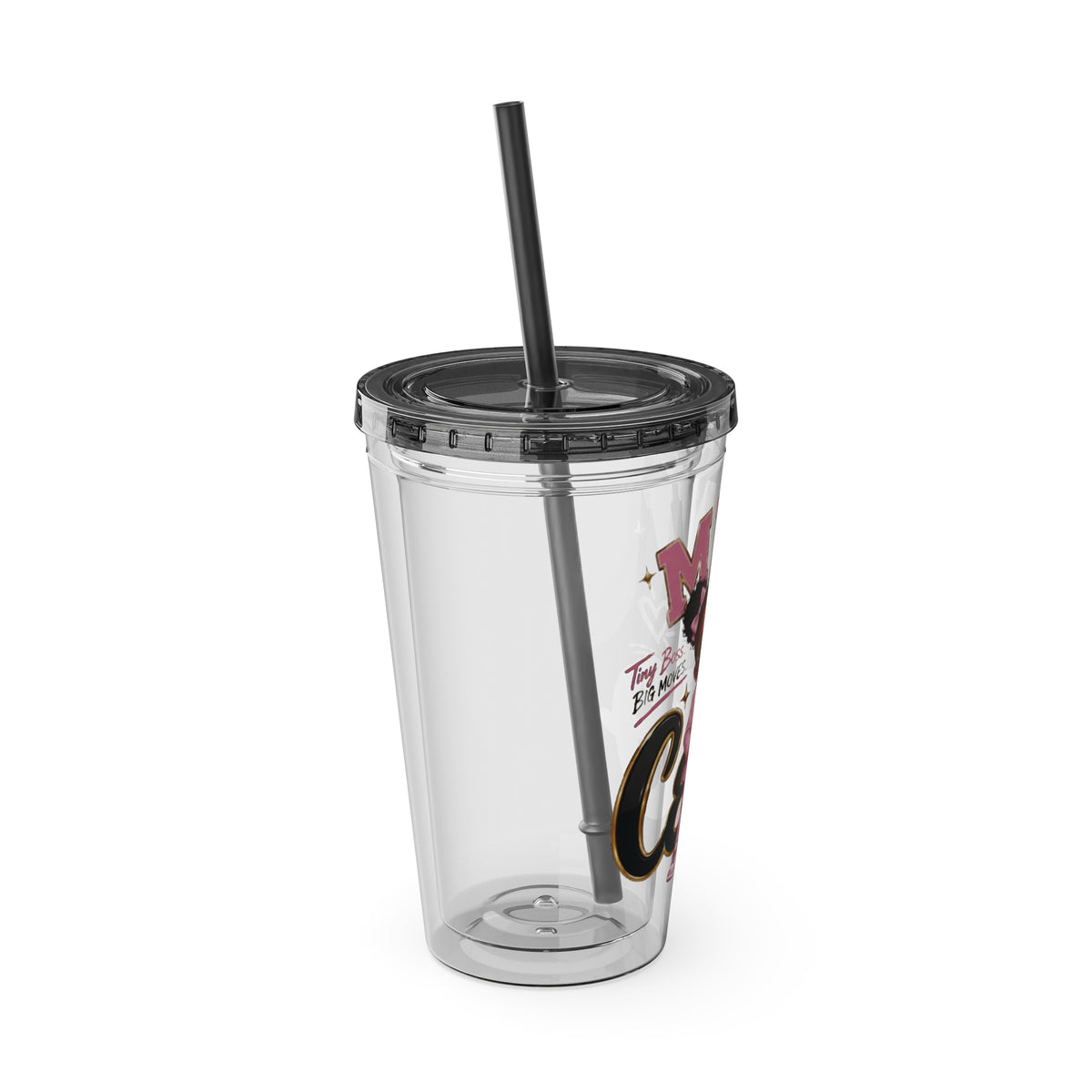Mini CEO 16oz Tumbler with Straw – Cute Pink Boss Baby Drink Cup
