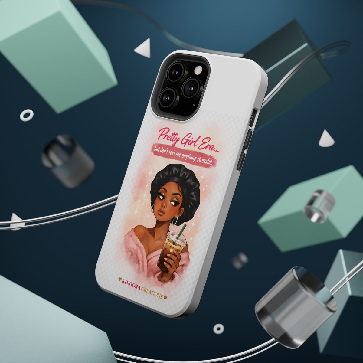 Phone Case — "Pretty Girl Era" Magnetic Impact-Resistant Case (Coffee & Bonnet Design)