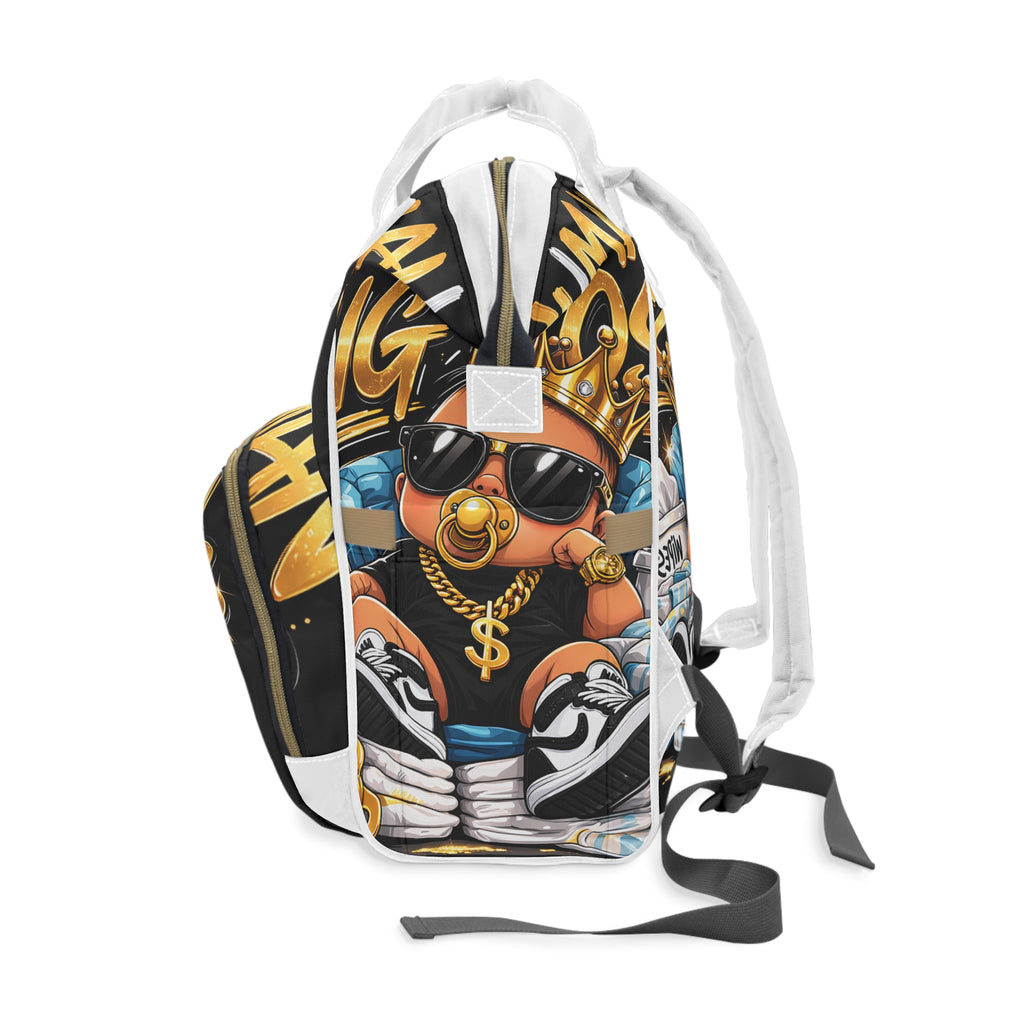 Diaper Backpack — "Small Human Big Boss" Multifunctional Baby Bag