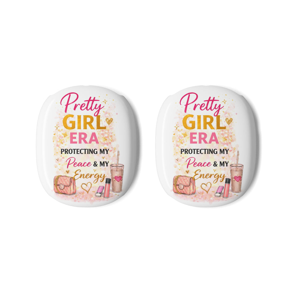 AirPod Max Case — "Pretty Girl Era: Protecting My Peace & Energy" Floral Pink Travel Cover