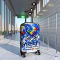 Autism Awareness Suitcase - "See the Ability" Puzzle Heart Travel Luggage