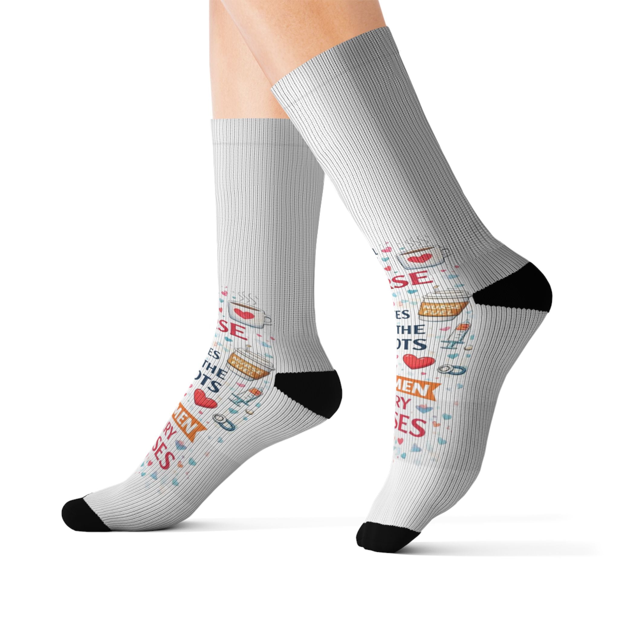 Nurse Appreciation Typography Socks | Sublimation Socks
