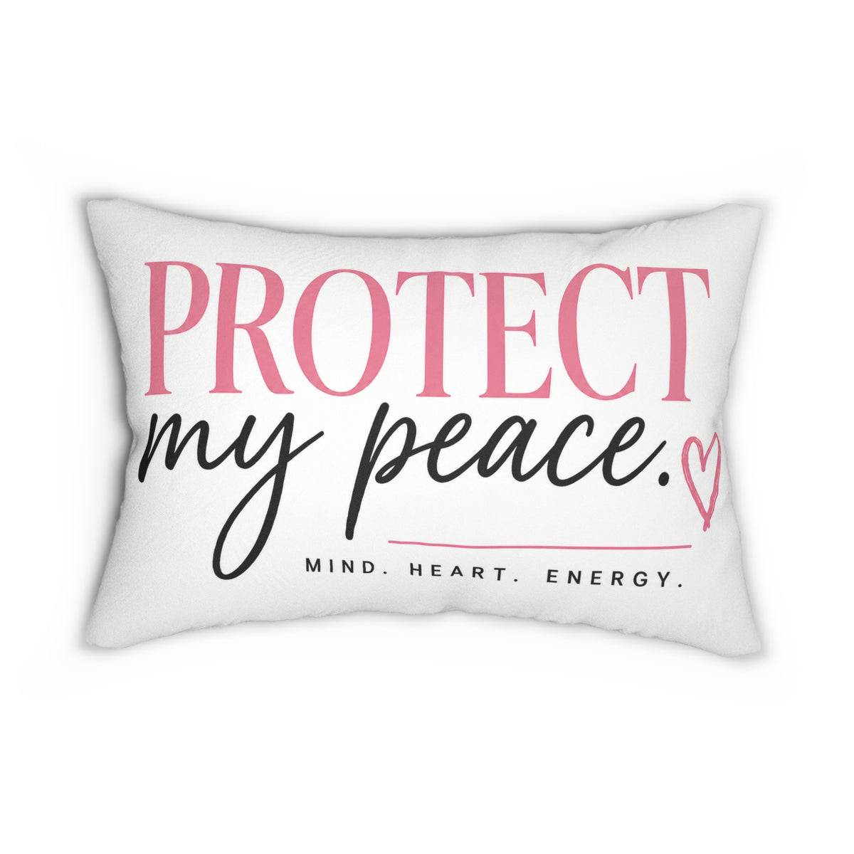 Protect My Peace Decorative Pillow with Matching Lamp | Aesthetic Bedroom Decor Set | Soft Life Room Vibes | Motivational Home Accent