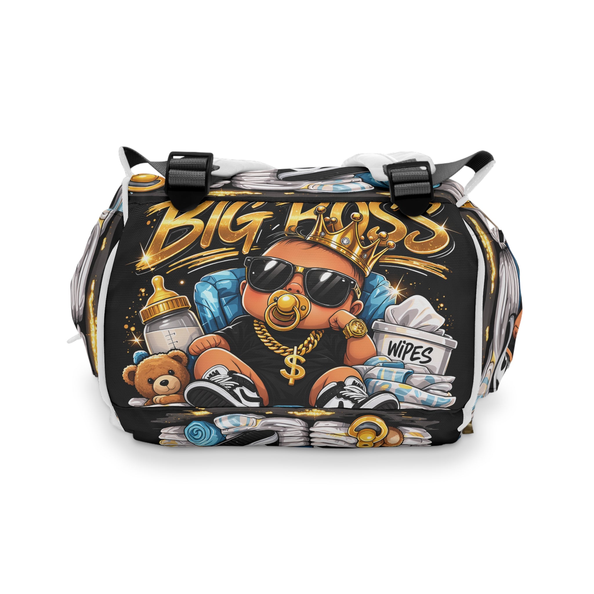 Diaper Backpack — "Small Human Big Boss" Multifunctional Baby Bag