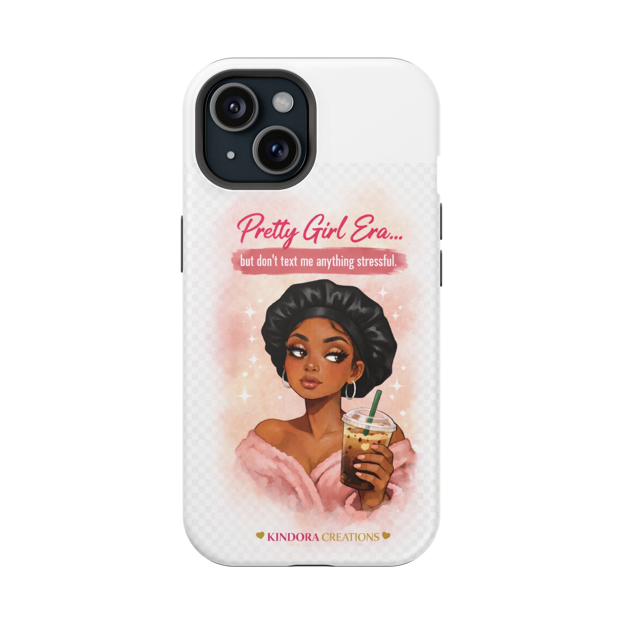 Phone Case — "Pretty Girl Era" Magnetic Impact-Resistant Case (Coffee & Bonnet Design)