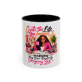 Create the Life You Imagine Coffee Mug — "Warning: May Start Randomly Designing Shit"