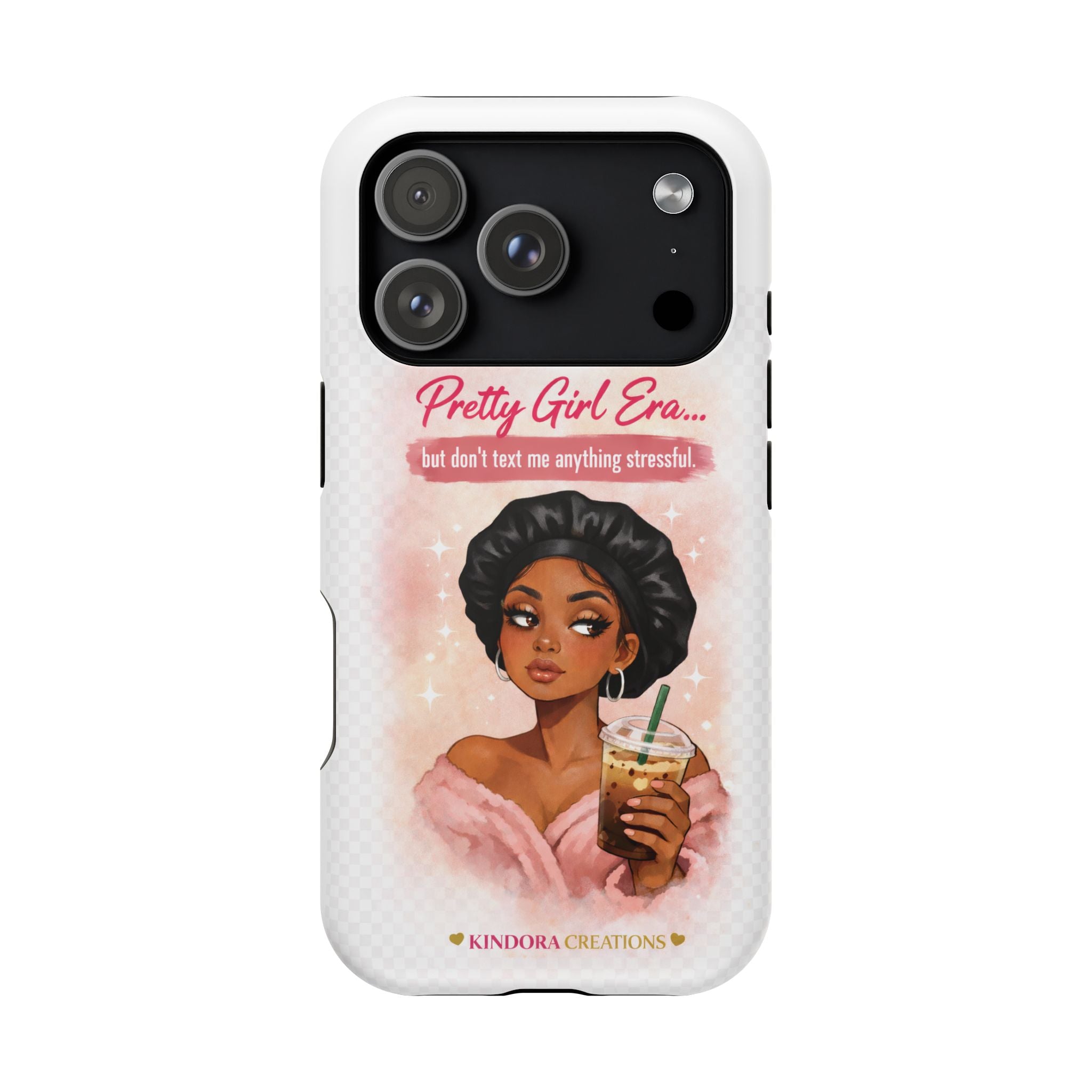 Phone Case — "Pretty Girl Era" Magnetic Impact-Resistant Case (Coffee & Bonnet Design)