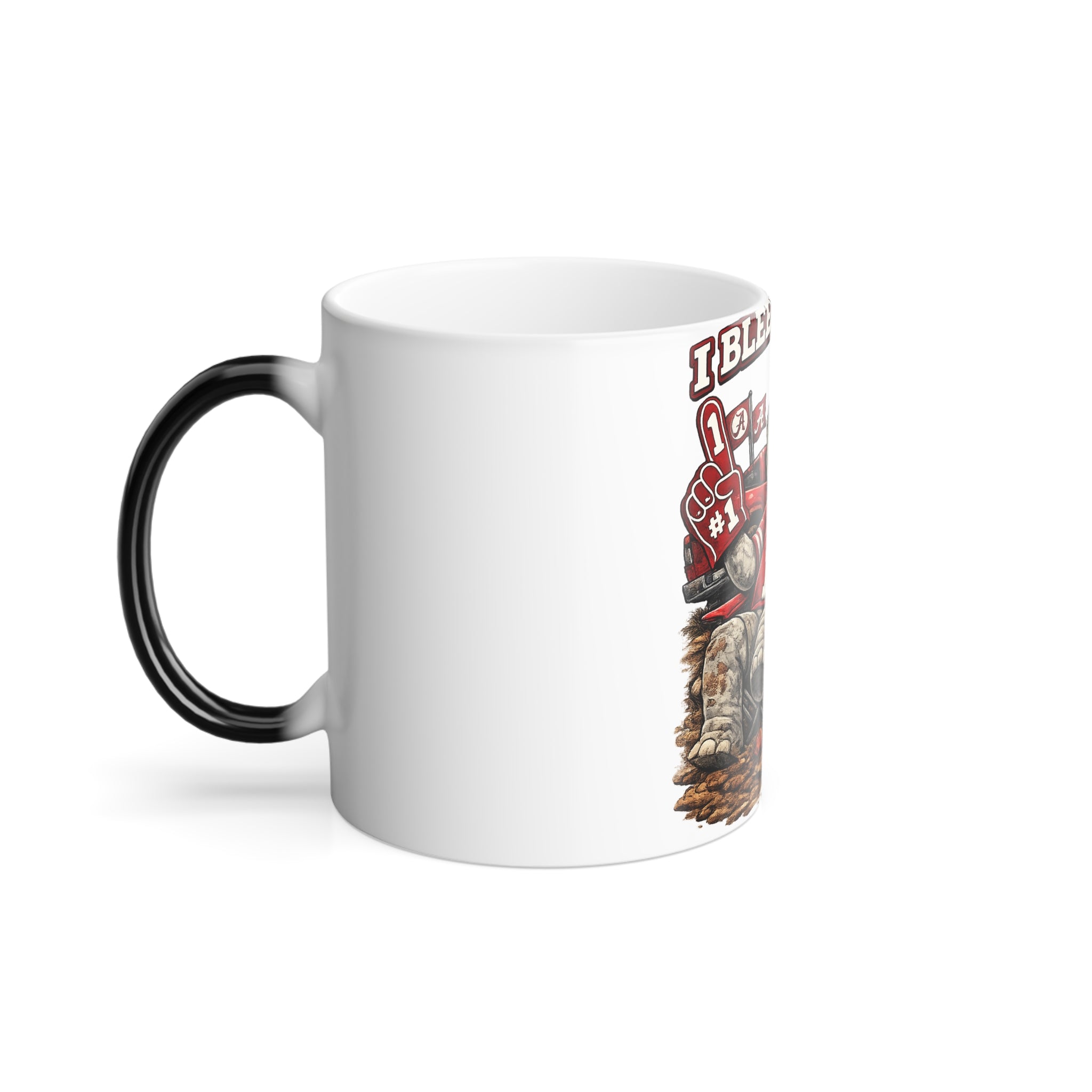 I Bleed Crimson Elephant Game Day Color Morphing Mug — 11oz Alabama Fan Coffee Cup
