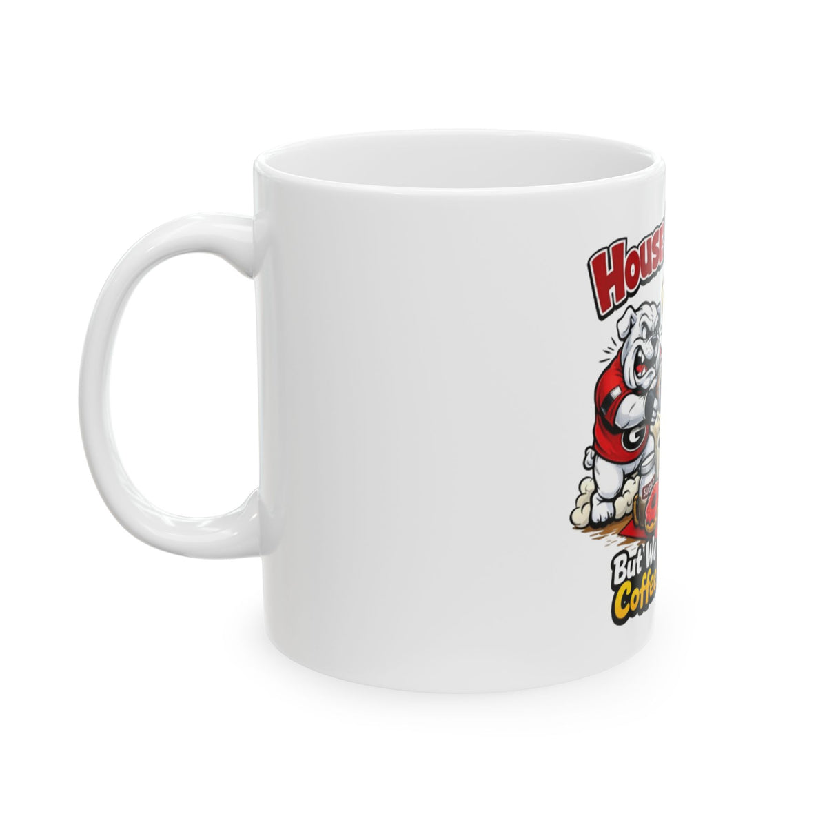 House Divided Football Rivalry Mug | But We Still Drink Coffee Together Ceramic Mug