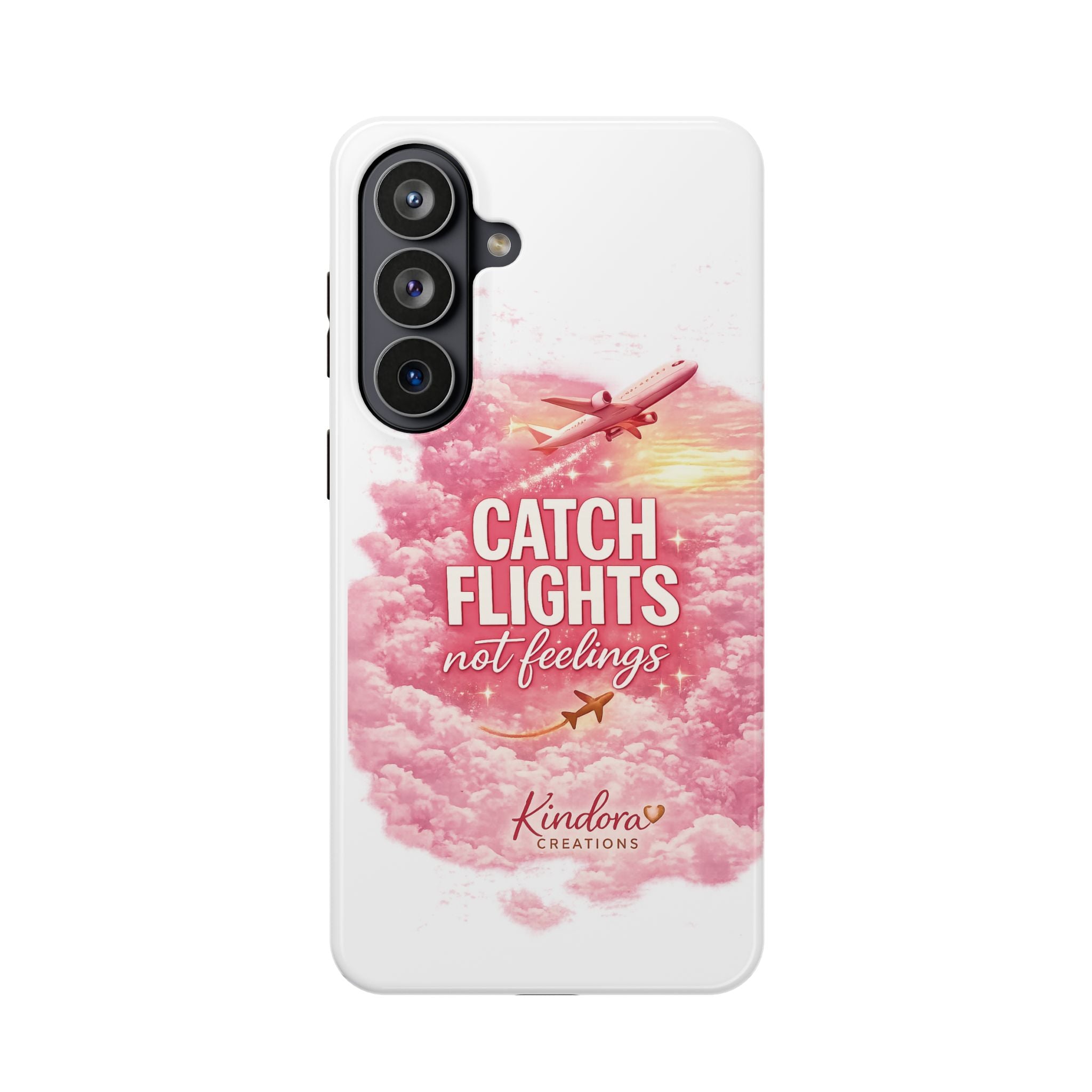 iPhone Case — "Catch Flights Not Feelings" Magnetic Impact-Resistant Travel Phone Case
