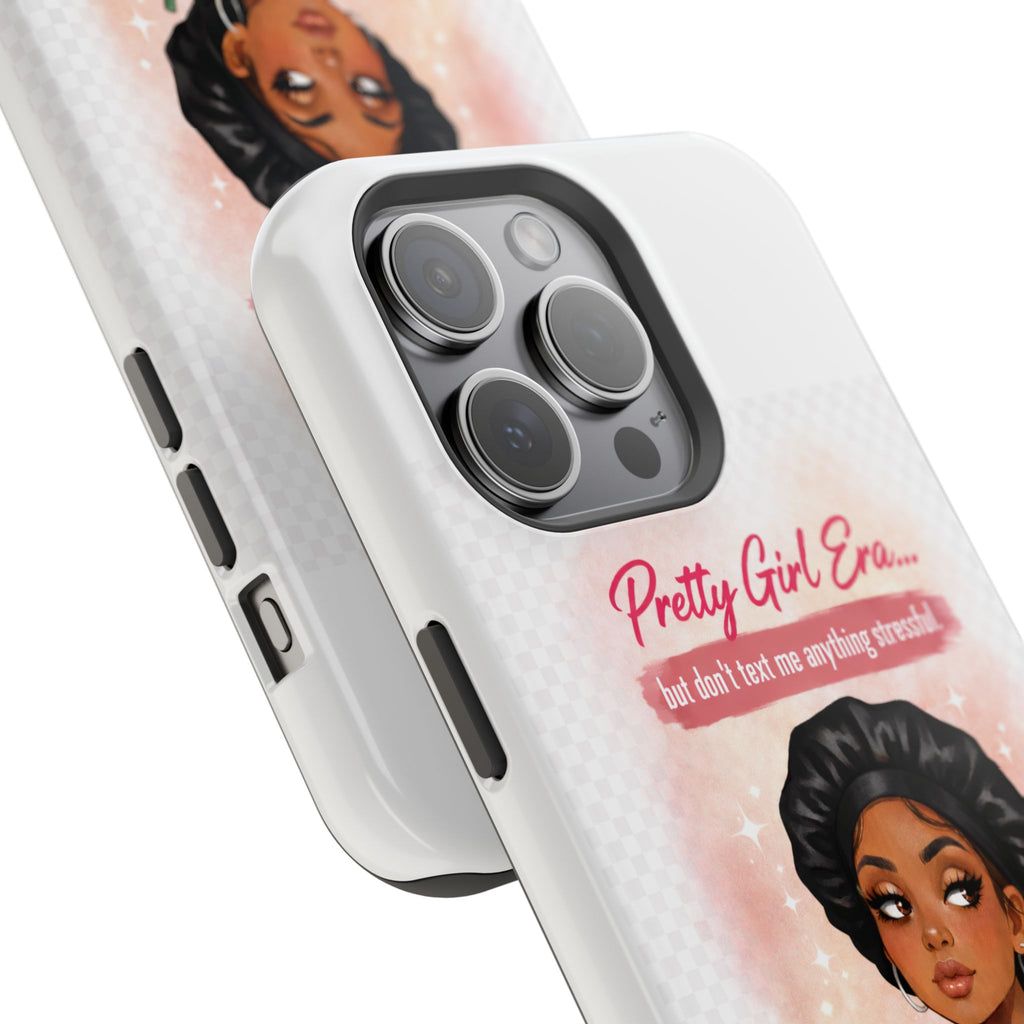 Phone Case — "Pretty Girl Era" Magnetic Impact-Resistant Case (Coffee & Bonnet Design)