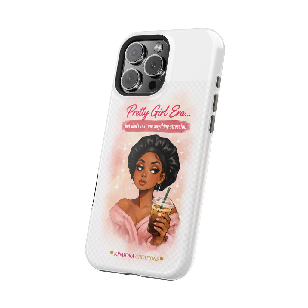 Phone Case — "Pretty Girl Era" Magnetic Impact-Resistant Case (Coffee & Bonnet Design)