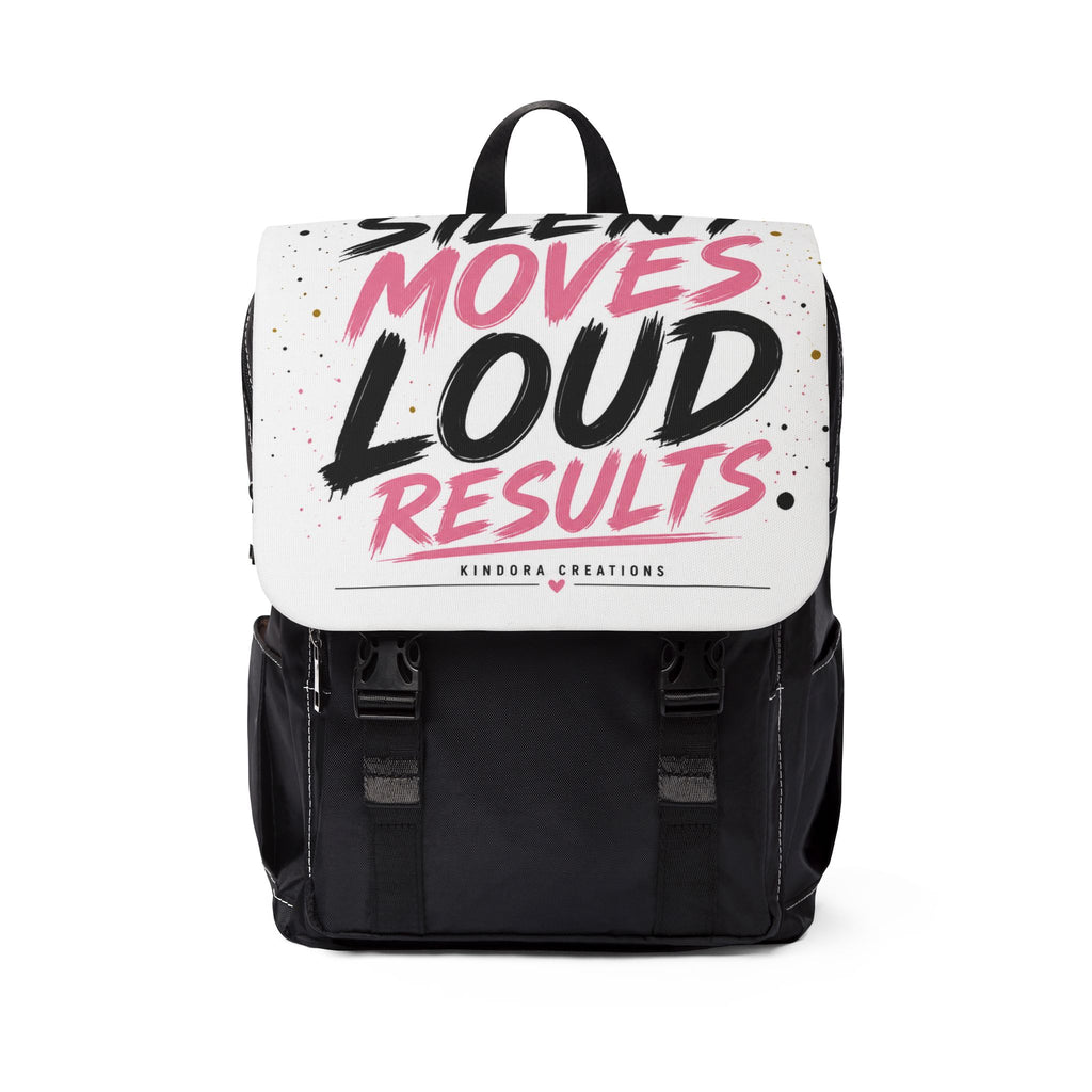 Silent Moves Loud Results Backpack for Women – Stylish Motivational  Bag