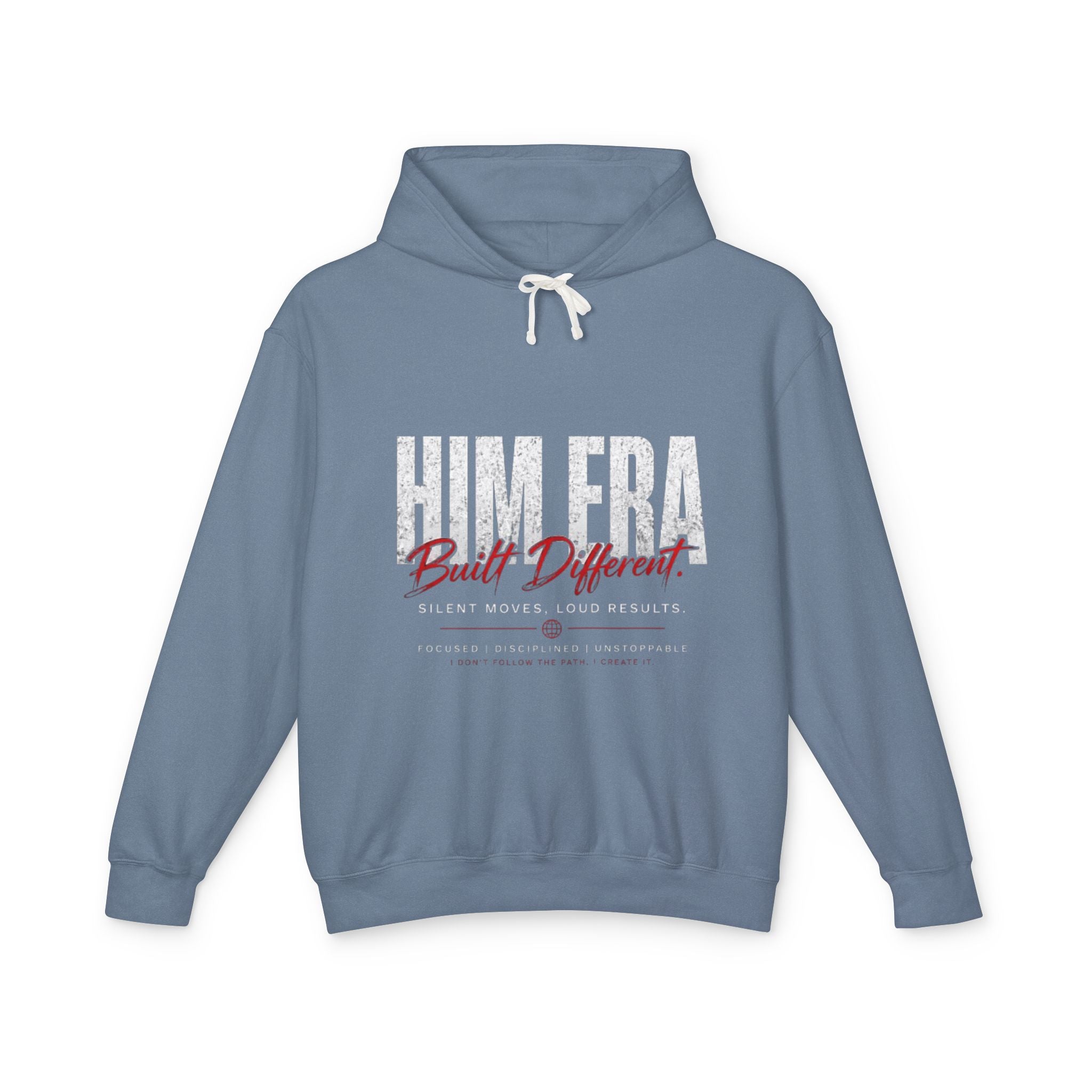 Him Era Hoodie – Built Different Graphic Hoodie, Men’s Streetwear Pullover, Silent Moves Loud Results