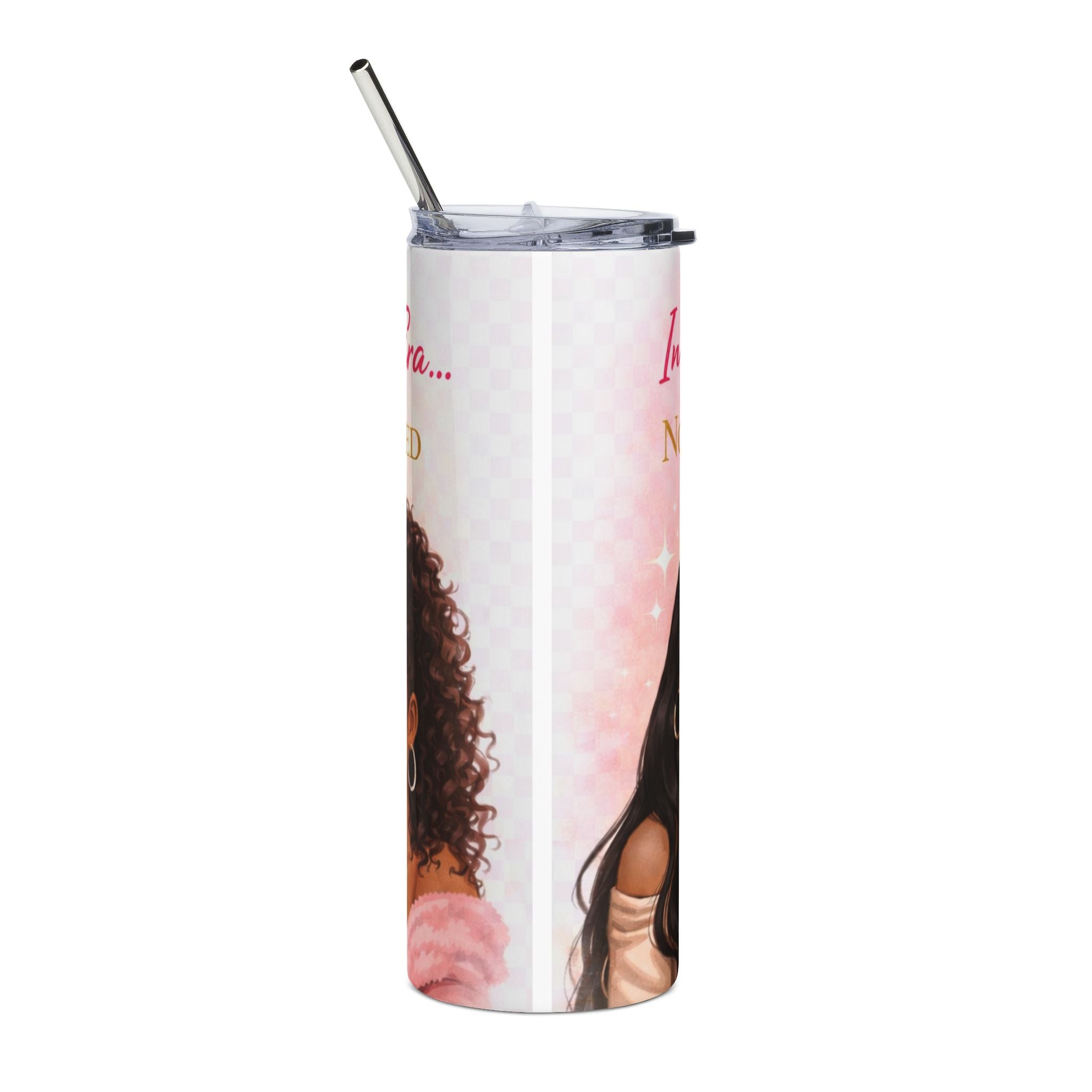 20oz Stainless Tumbler — "In Our Pretty Girl Crew No New Friends" Floral Girls Design