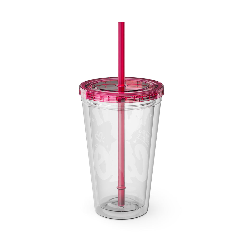 Mini CEO 16oz Tumbler with Straw – Cute Pink Boss Baby Drink Cup