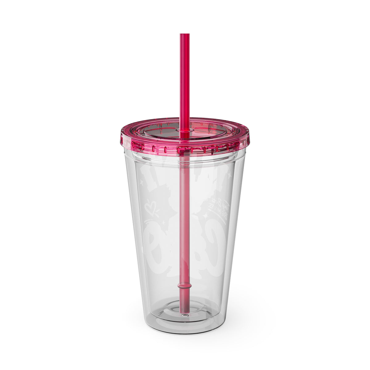 Mini CEO 16oz Tumbler with Straw – Cute Pink Boss Baby Drink Cup