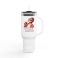 40oz Insulated Travel Mug — "This Ain’t Just Soda, This is Emotional Support in a Cup" — Funny Mom Lady Graphic