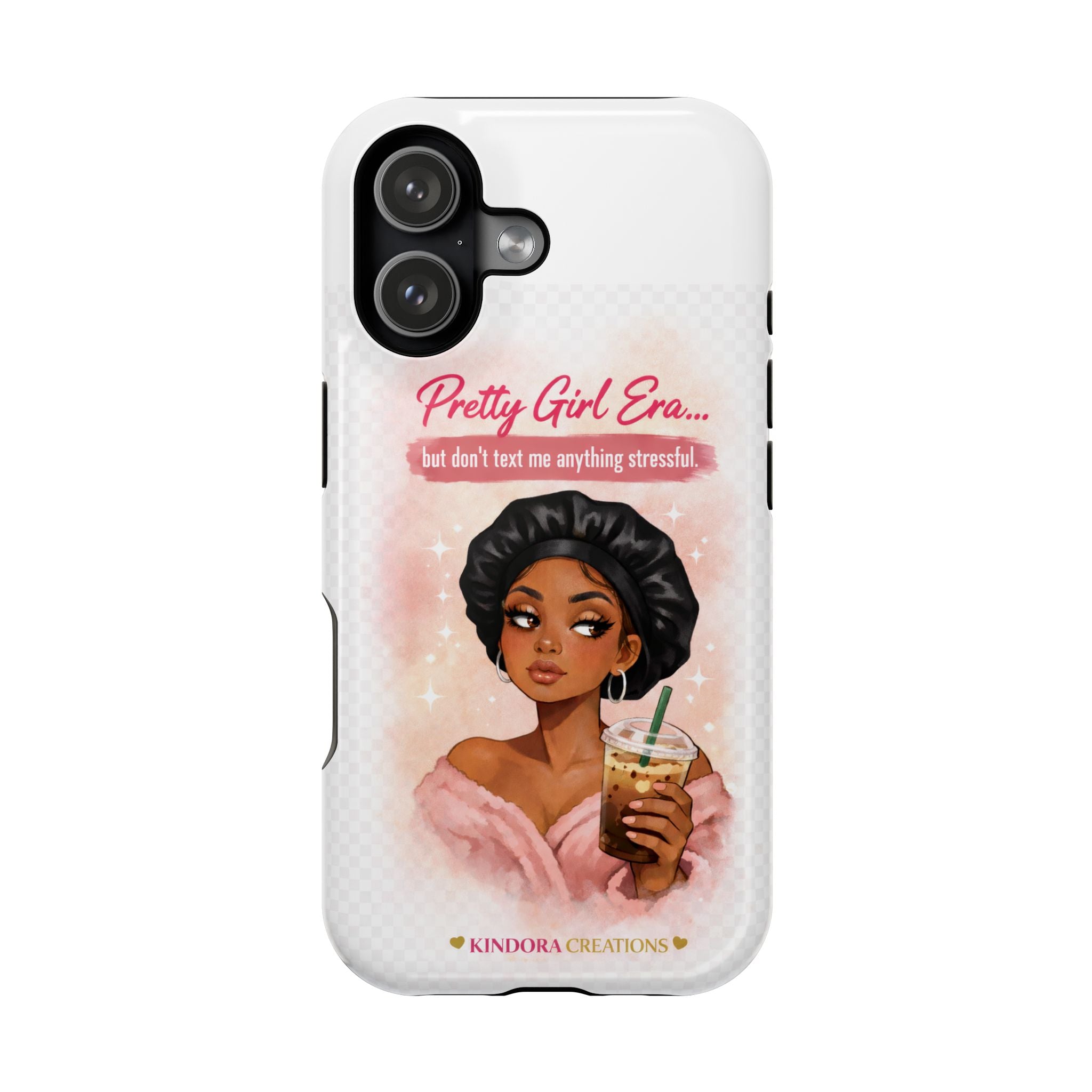 Phone Case — "Pretty Girl Era" Magnetic Impact-Resistant Case (Coffee & Bonnet Design)