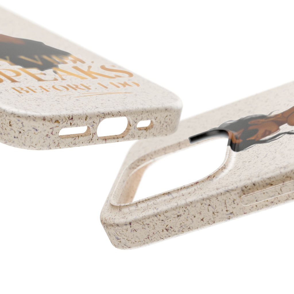 Biodegradable Phone Case — 'My Vibe Speaks Before I Do' Stylish Eco-Friendly Phone Cover
