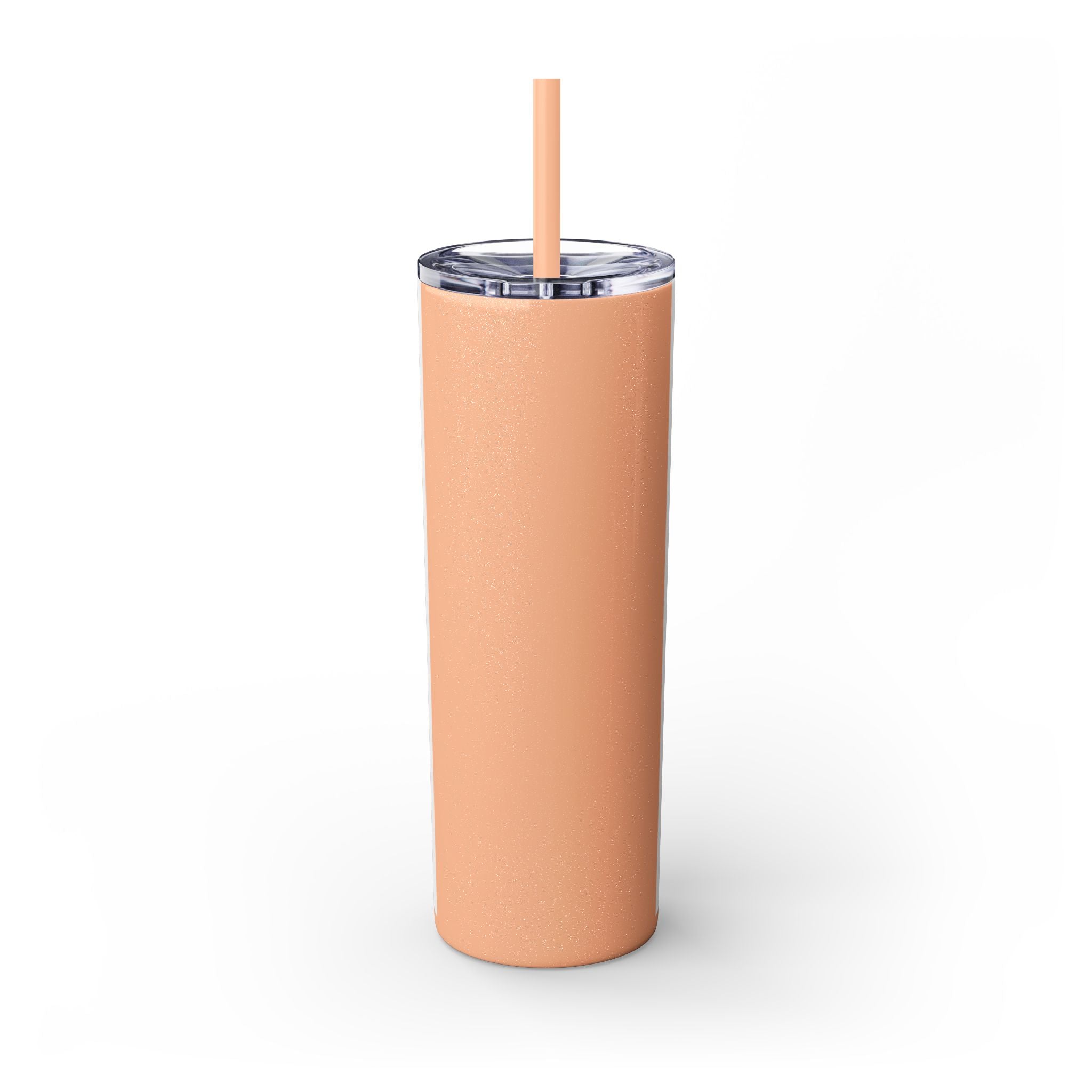 Skinny Tumbler - "Self Made" Afrocentric Woman Wine Glass Design, 20oz Straw Tumbler