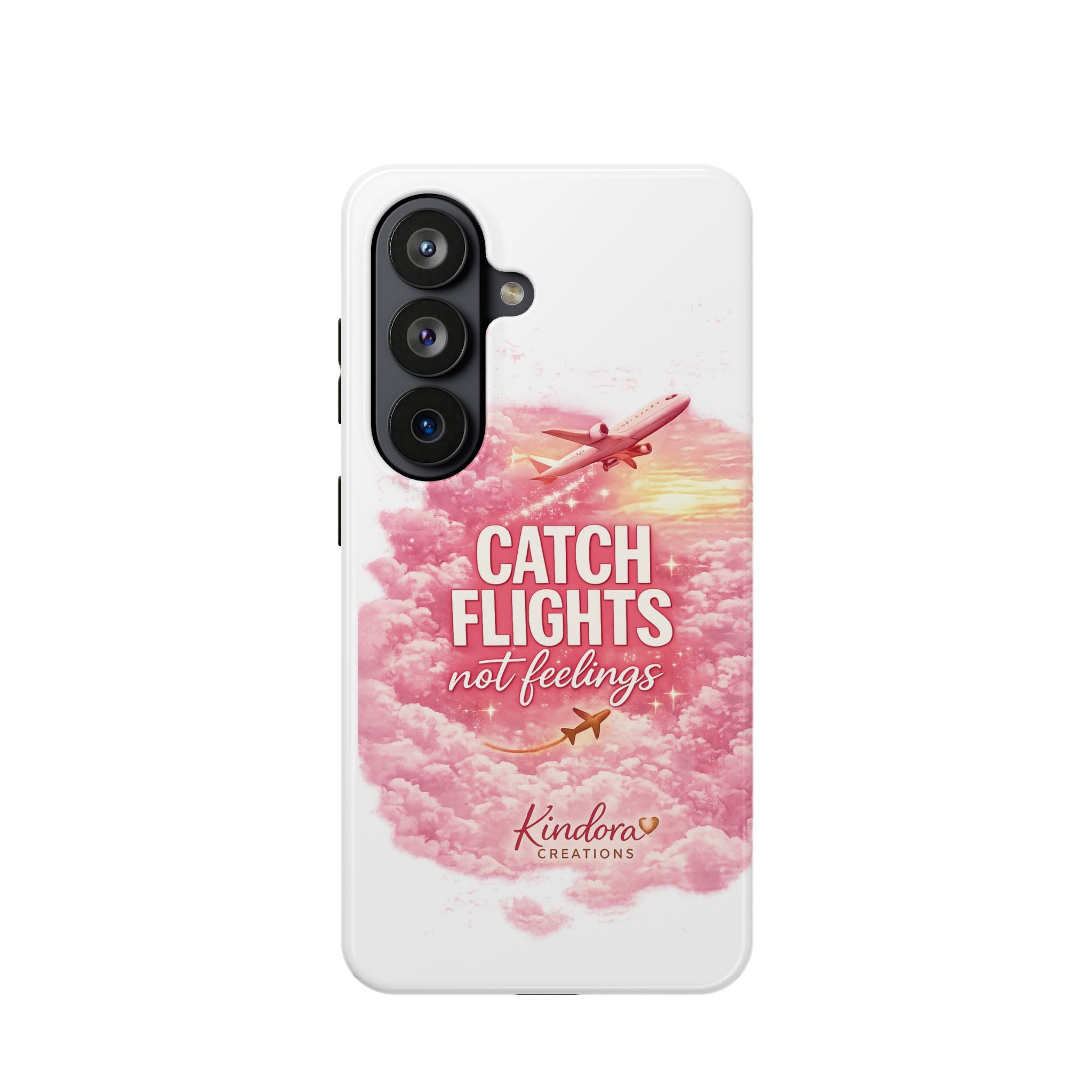iPhone Case — "Catch Flights Not Feelings" Magnetic Impact-Resistant Travel Phone Case