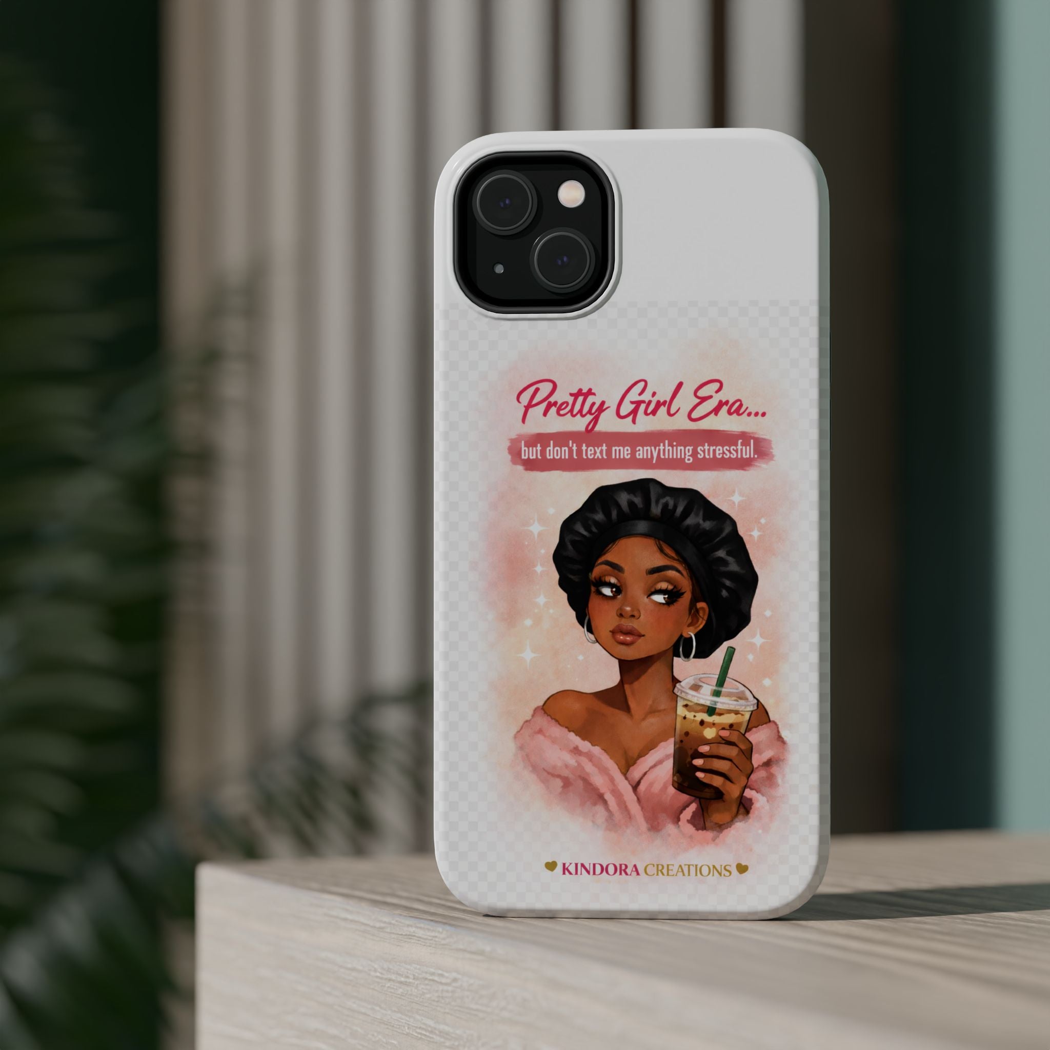 Phone Case — "Pretty Girl Era" Magnetic Impact-Resistant Case (Coffee & Bonnet Design)