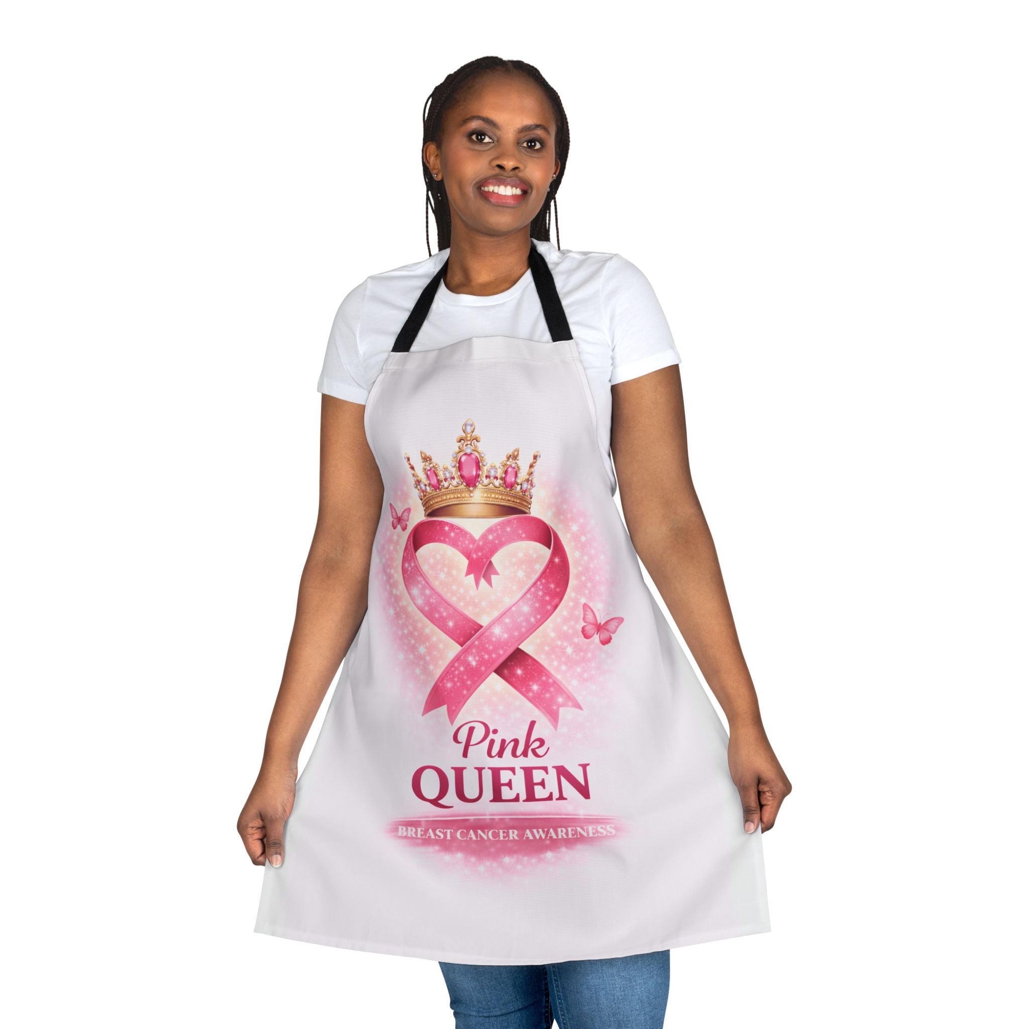 Pink Queen Apron — Breast Cancer Awareness Ribbon Chef Apron
