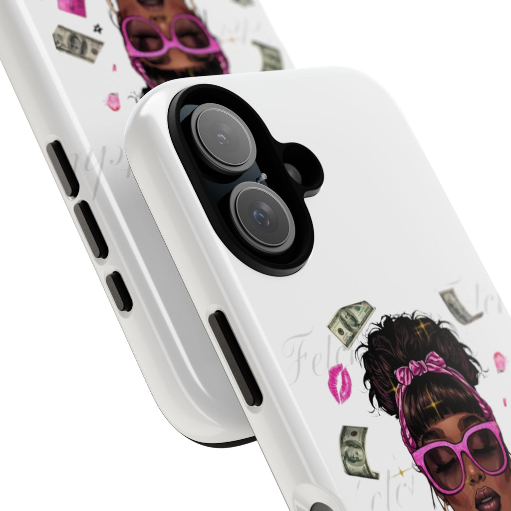 Pretty and Paid phone case | Tough Cases, money graphic, pink sunglasses