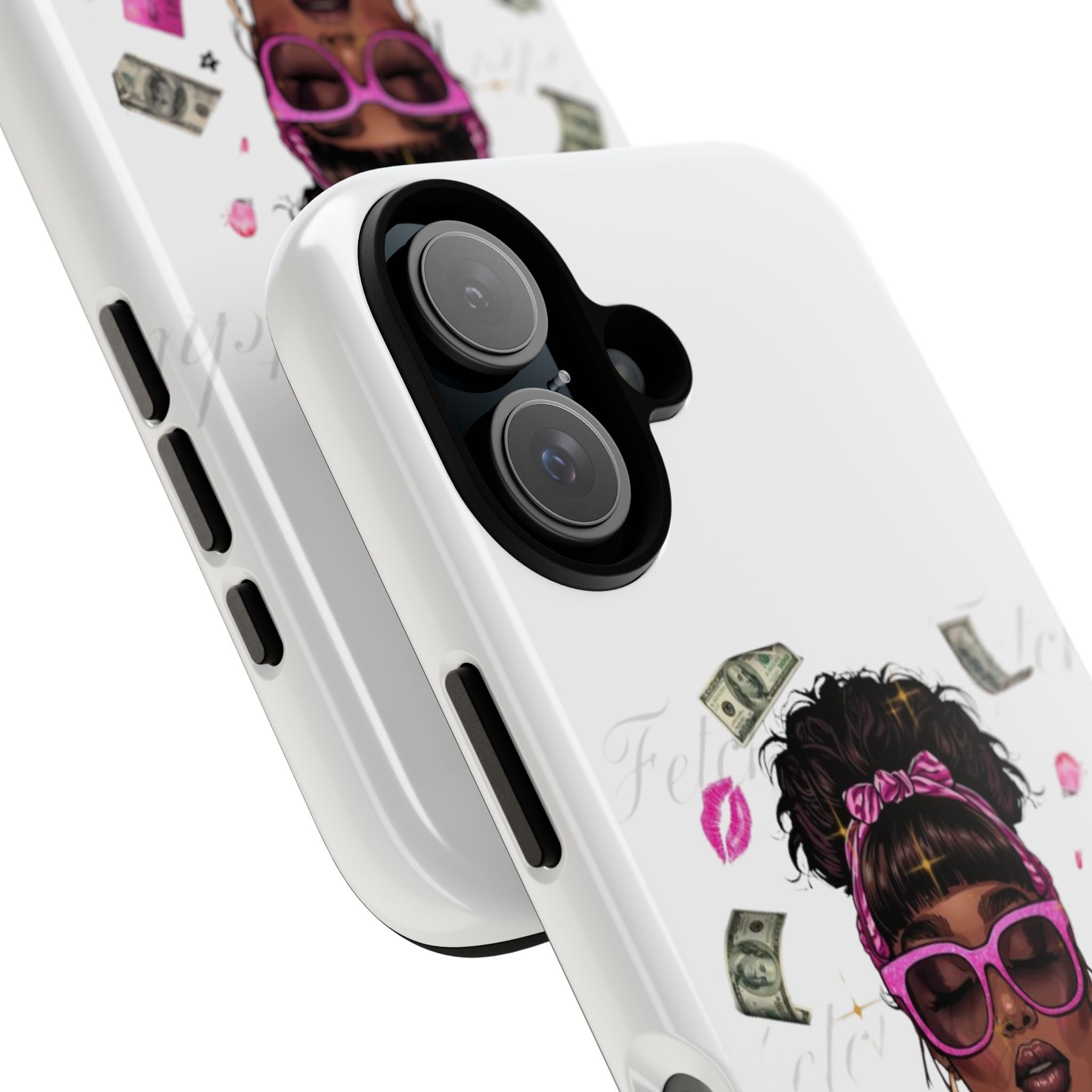 Pretty and Paid phone case | Tough Cases, money graphic, pink sunglasses