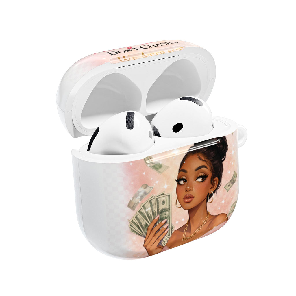 AirPod Case — “Pretty Girls Don’t Chase… We Attract” Trendy Protective Cover