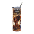 20oz Stainless Steel Tumbler — 'She Don’t Chase, She Chooses' Black Queen Crowned Design
