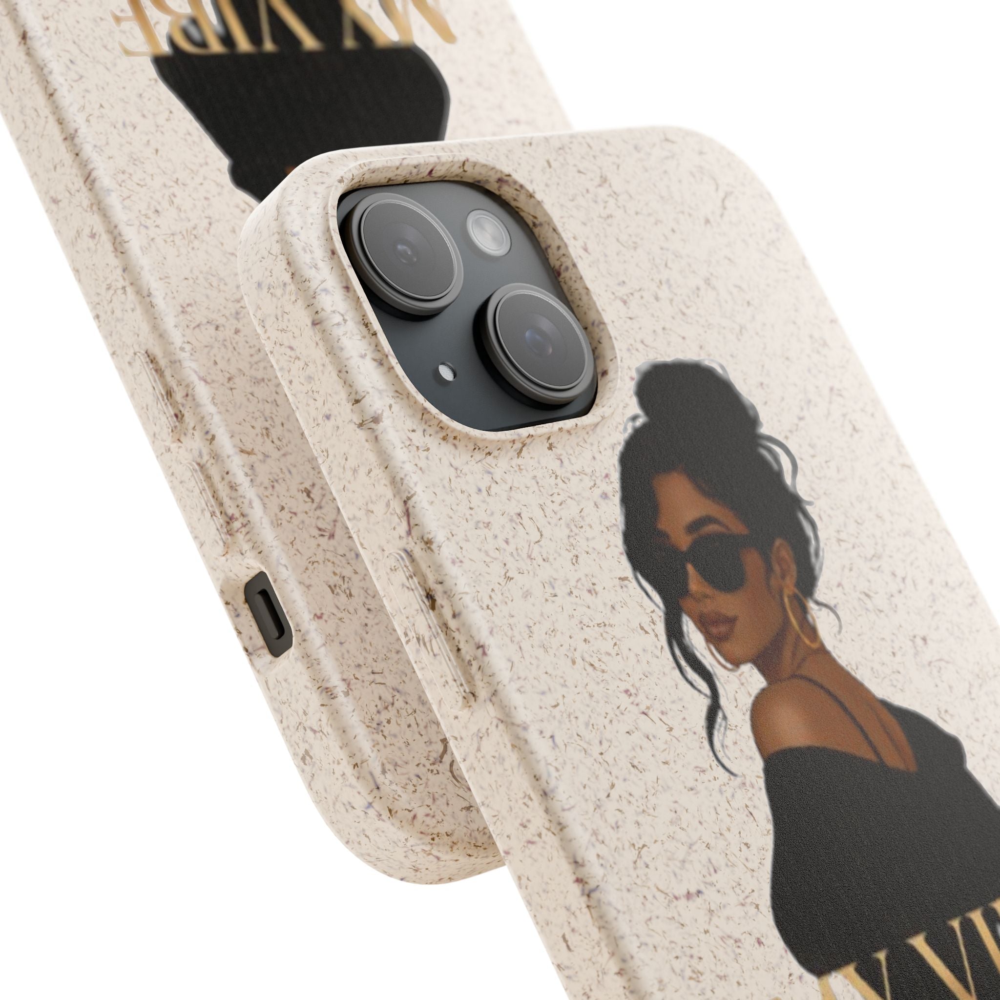 Biodegradable Phone Case — 'My Vibe Speaks Before I Do' Stylish Eco-Friendly Phone Cover