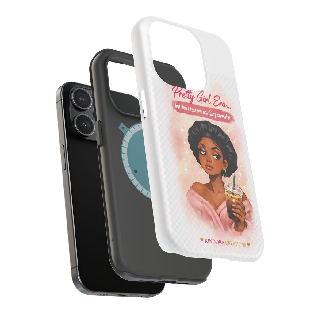 Phone Case — "Pretty Girl Era" Magnetic Impact-Resistant Case (Coffee & Bonnet Design)