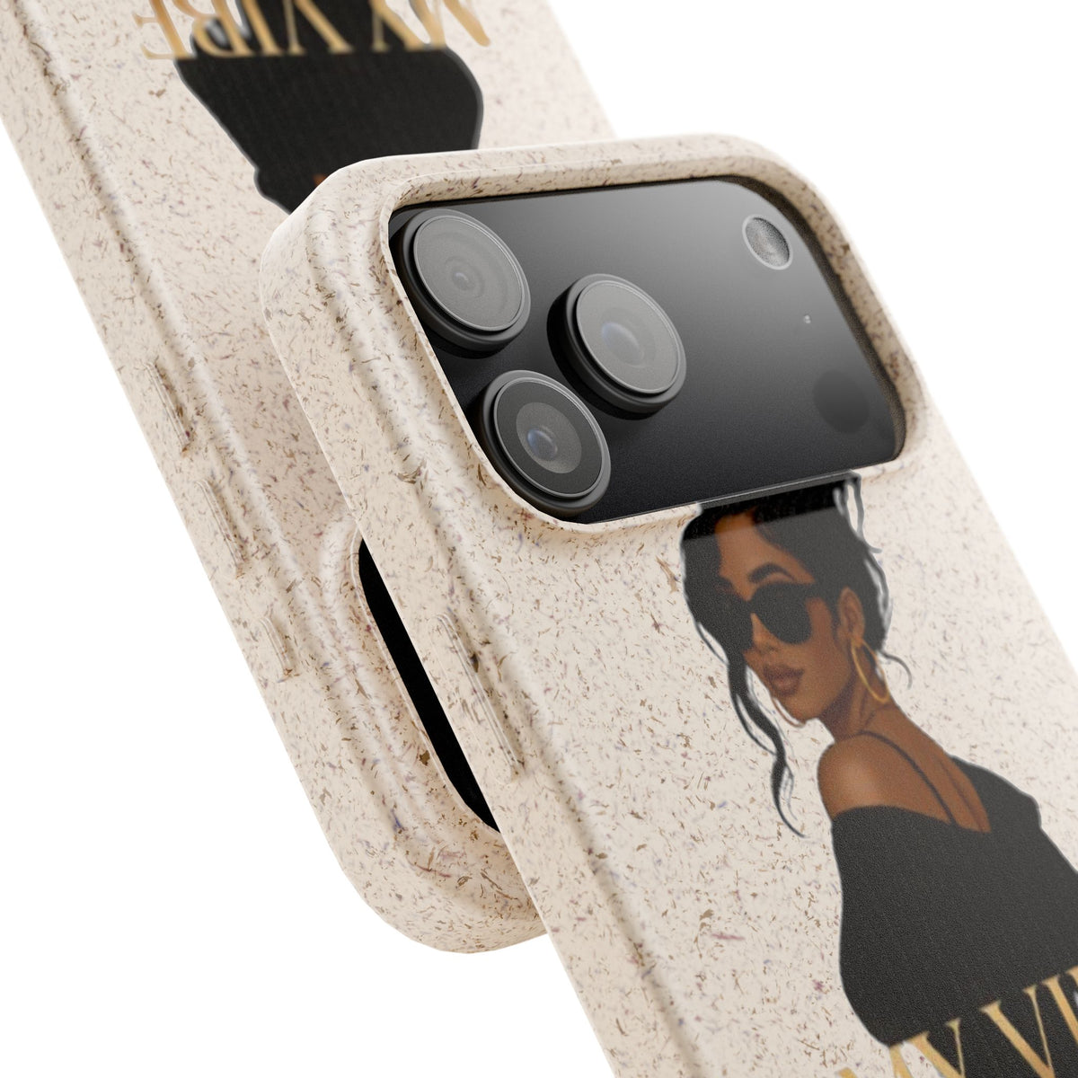 Biodegradable Phone Case — 'My Vibe Speaks Before I Do' Stylish Eco-Friendly Phone Cover