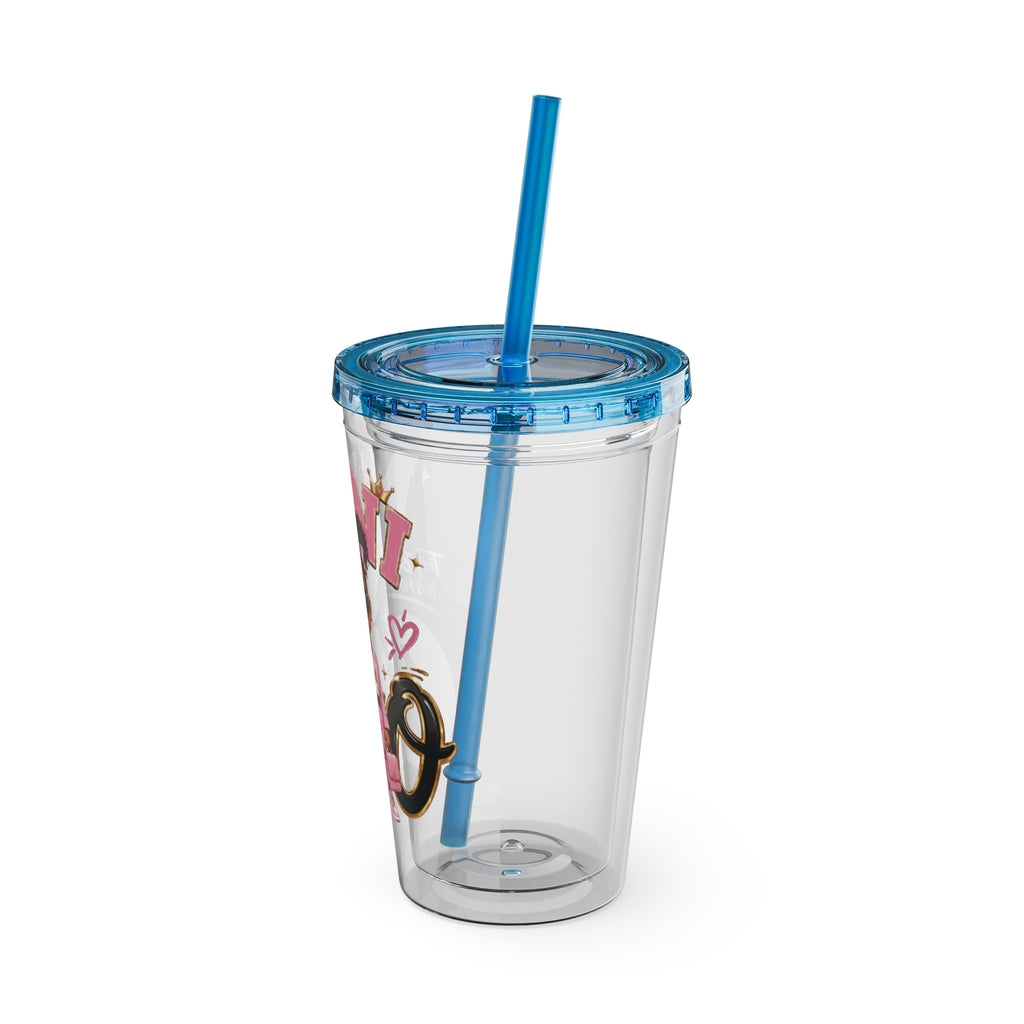 Mini CEO 16oz Tumbler with Straw – Cute Pink Boss Baby Drink Cup
