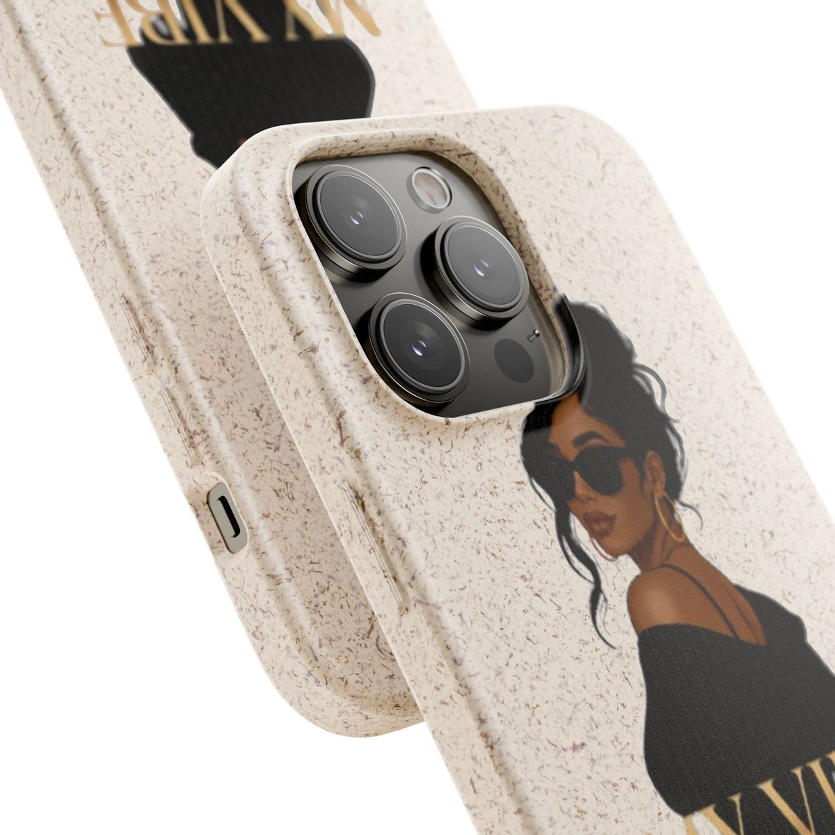 Biodegradable Phone Case — 'My Vibe Speaks Before I Do' Stylish Eco-Friendly Phone Cover