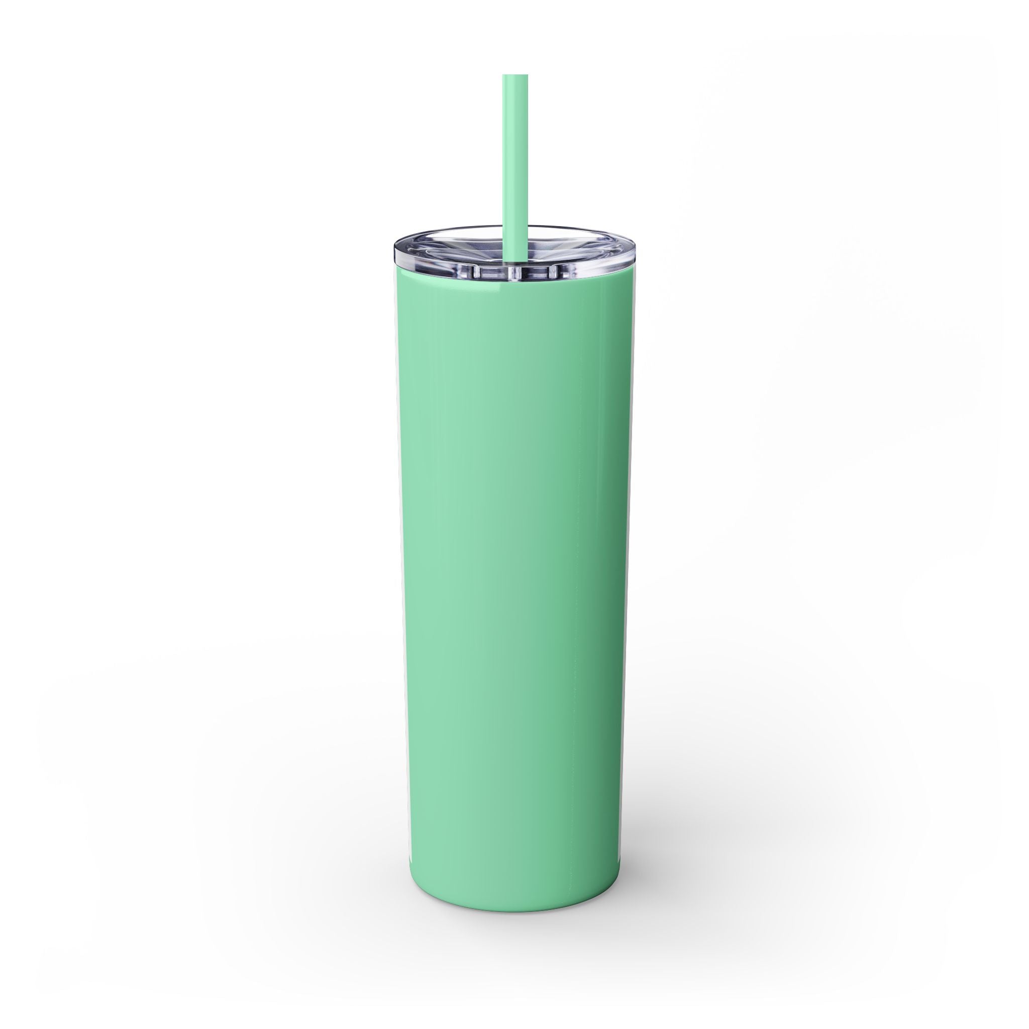 Skinny Tumbler - "Self Made" Afrocentric Woman Wine Glass Design, 20oz Straw Tumbler