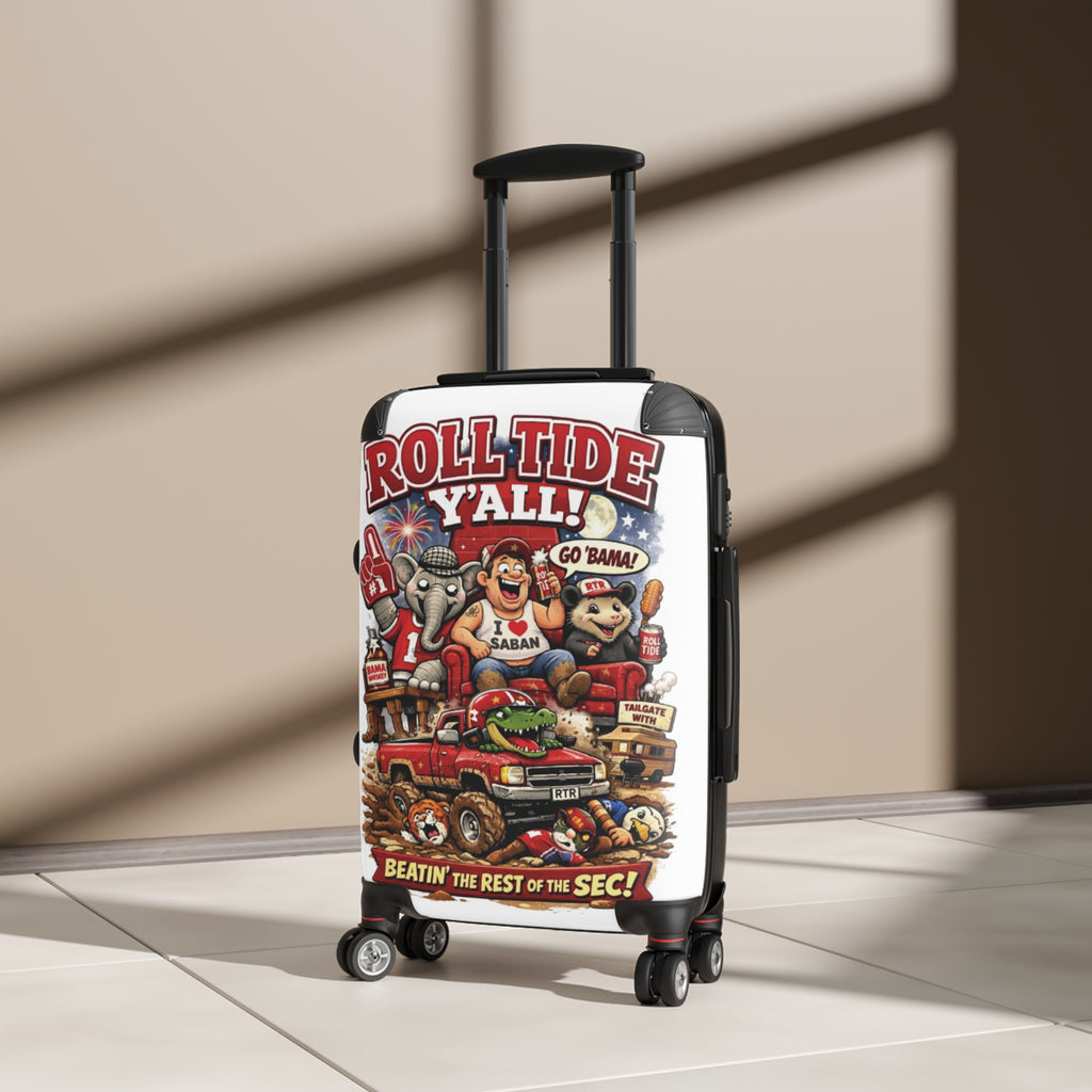 Roll Tide Y'all Suitcase – Alabama Crimson Tide Travel Luggage